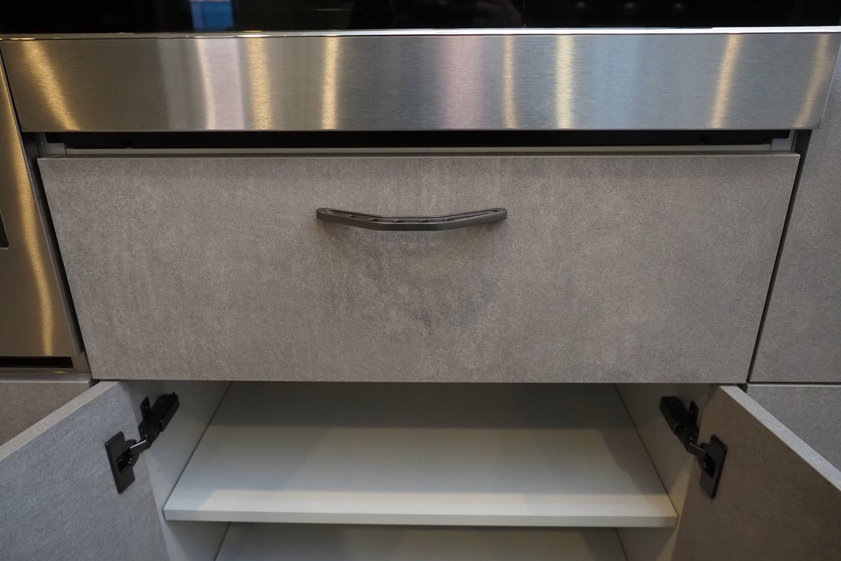 Wren Elements Concrete Grey Modern Kitchen with JennAir Appliances