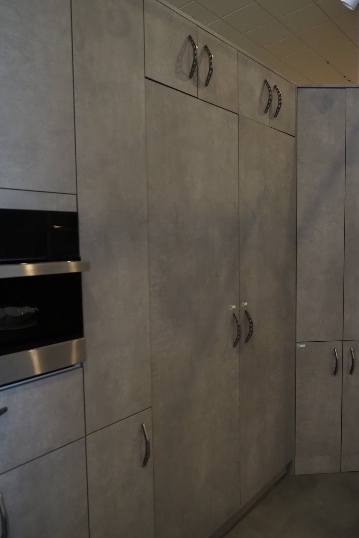 Wren Elements Concrete Grey Modern Kitchen with JennAir Appliances
