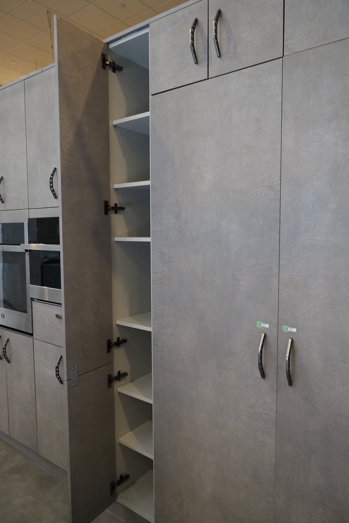 Wren Elements Concrete Grey Modern Kitchen with JennAir Appliances