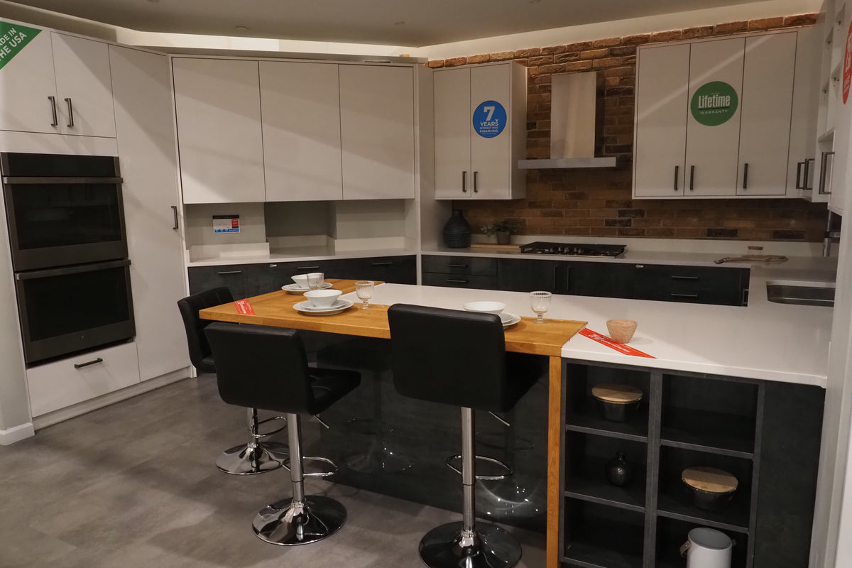 Wren Ultra & Elements Bianco and Metallic Slate Gloss Kitchen
