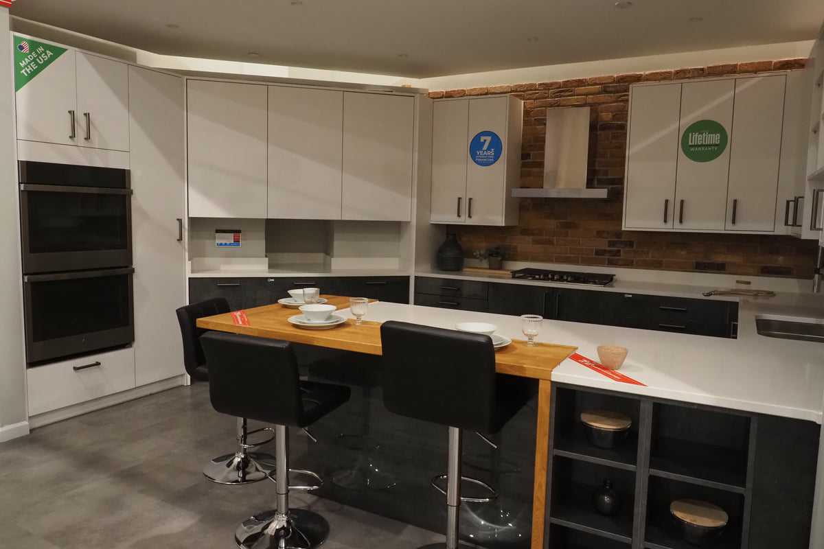 Wren Ultra & Elements Bianco and Metallic Slate Gloss Kitchen