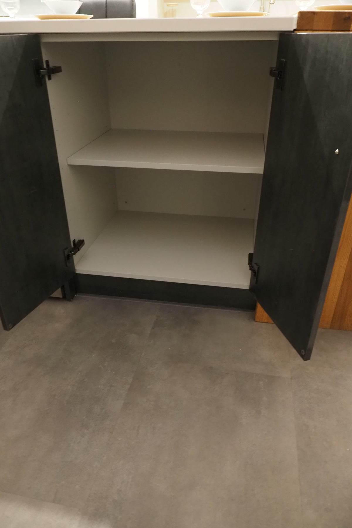 Wren Ultra & Elements Bianco and Metallic Slate Gloss Kitchen