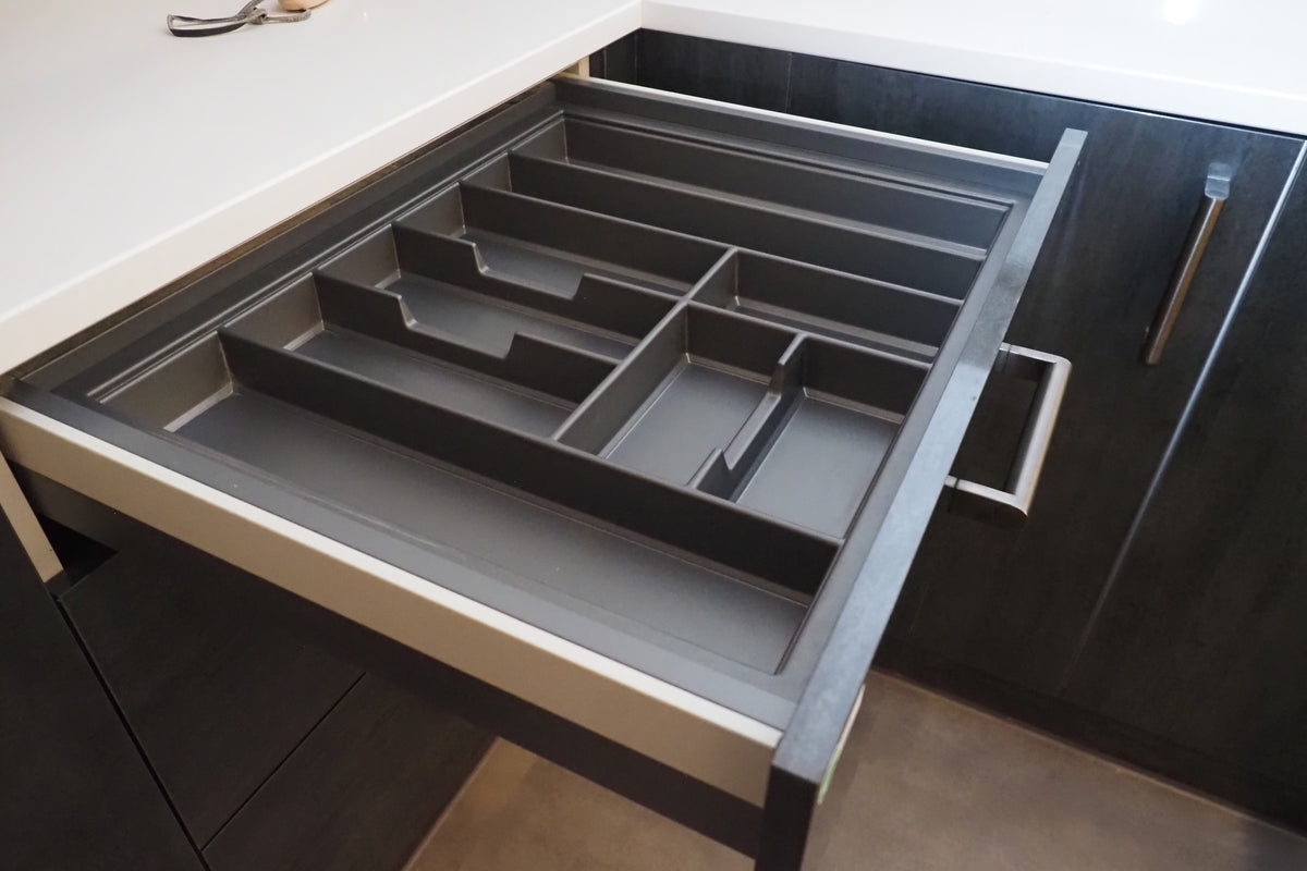 Wren Ultra & Elements Bianco and Metallic Slate Gloss Kitchen
