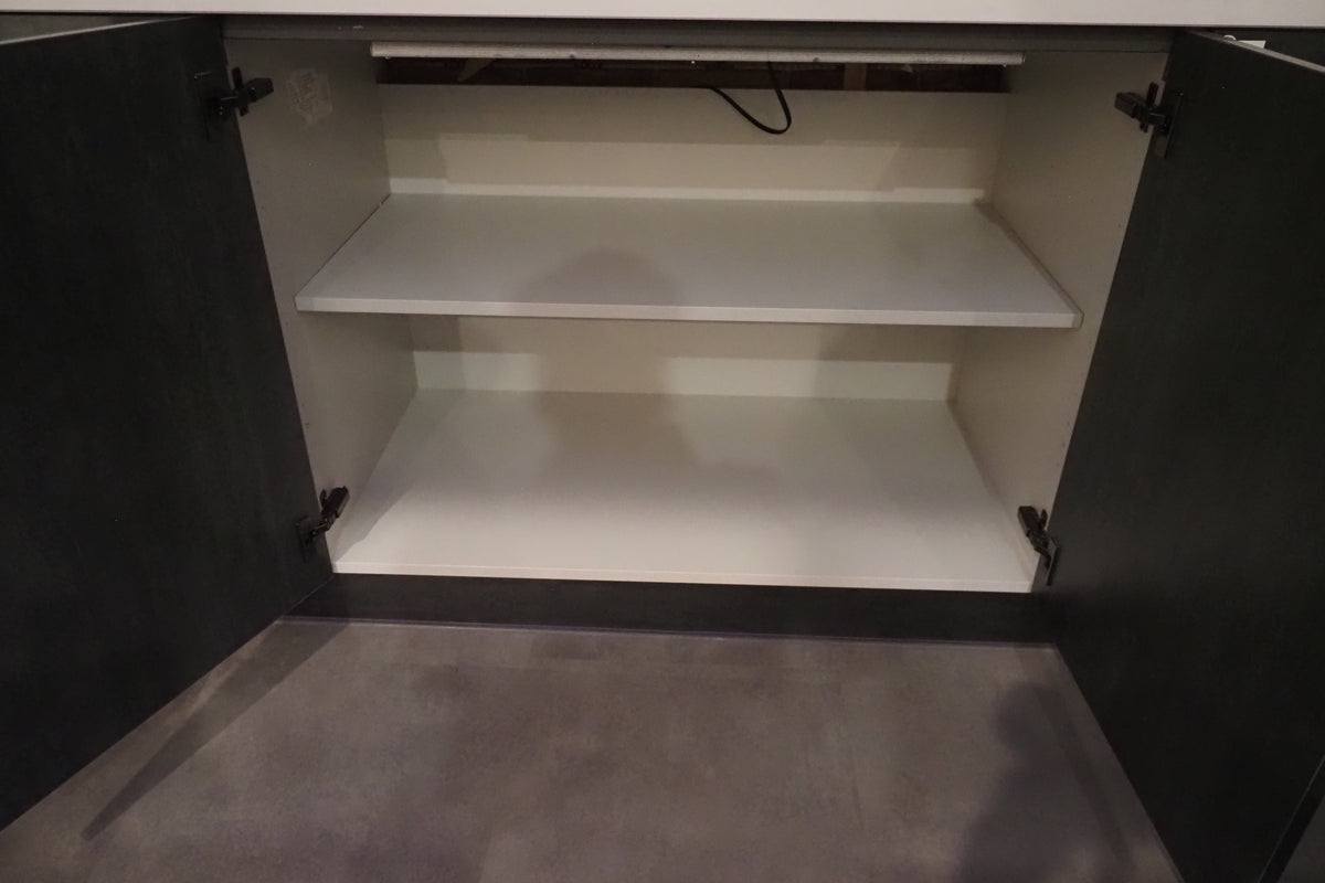 Wren Ultra & Elements Bianco and Metallic Slate Gloss Kitchen