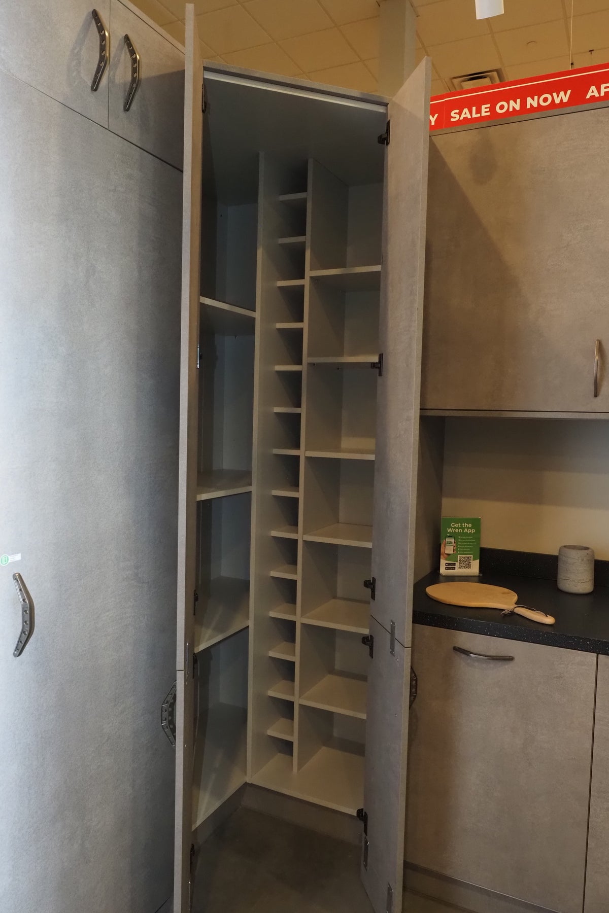 Wren Elements Concrete Grey Modern Kitchen with JennAir Appliances