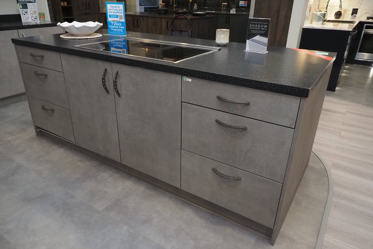 Wren Elements Concrete Grey Modern Kitchen with JennAir Appliances