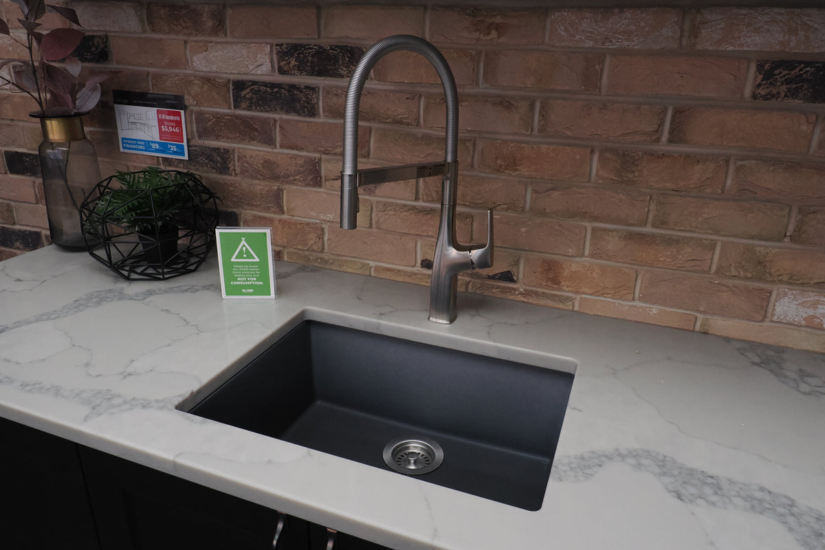 Wren Shaker Chelsea Juratek Black Kitchen with Island