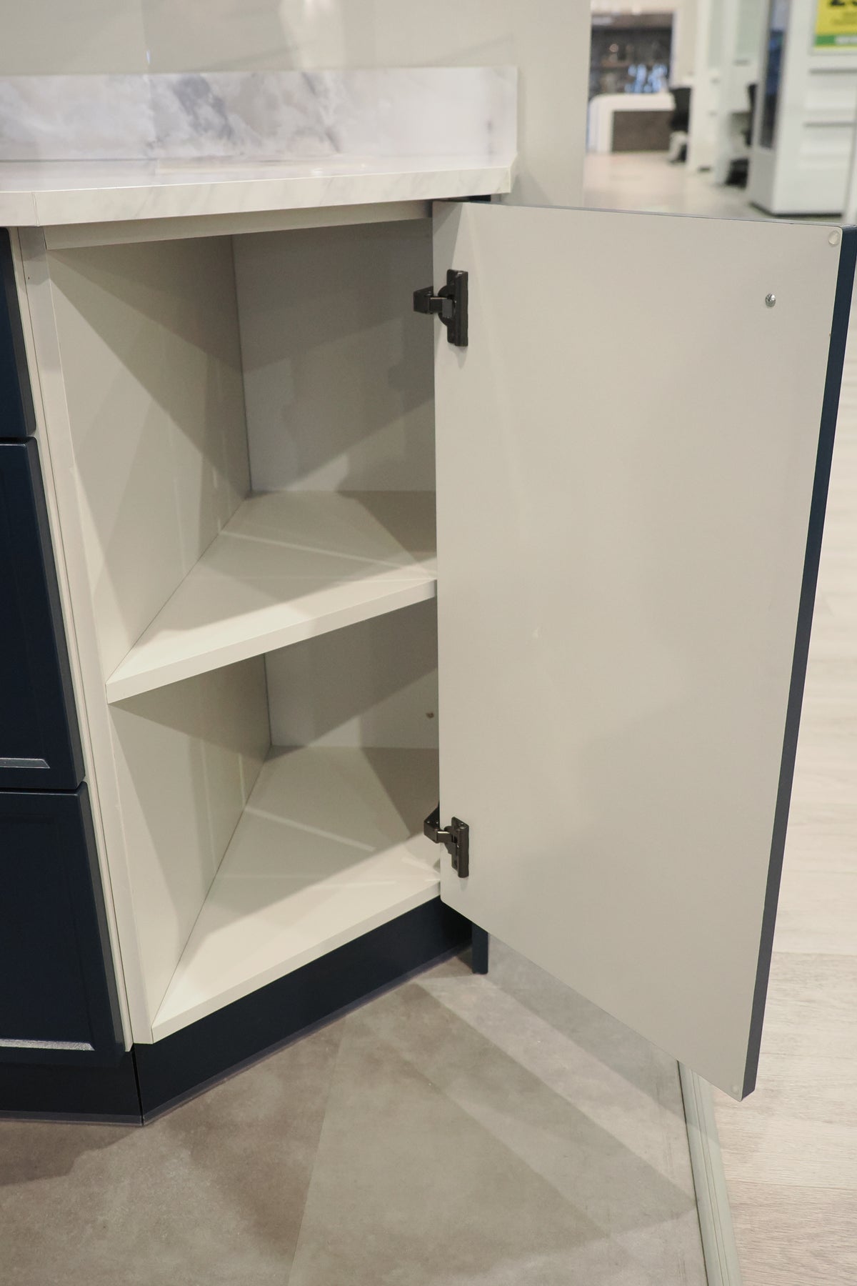 Wren Shaker Navy Blue Kitchen Corner