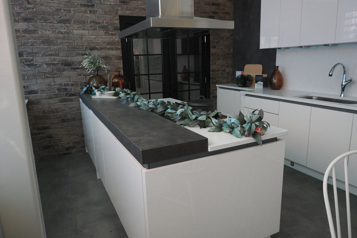 Wren Milano High Gloss White Kitchen with Island