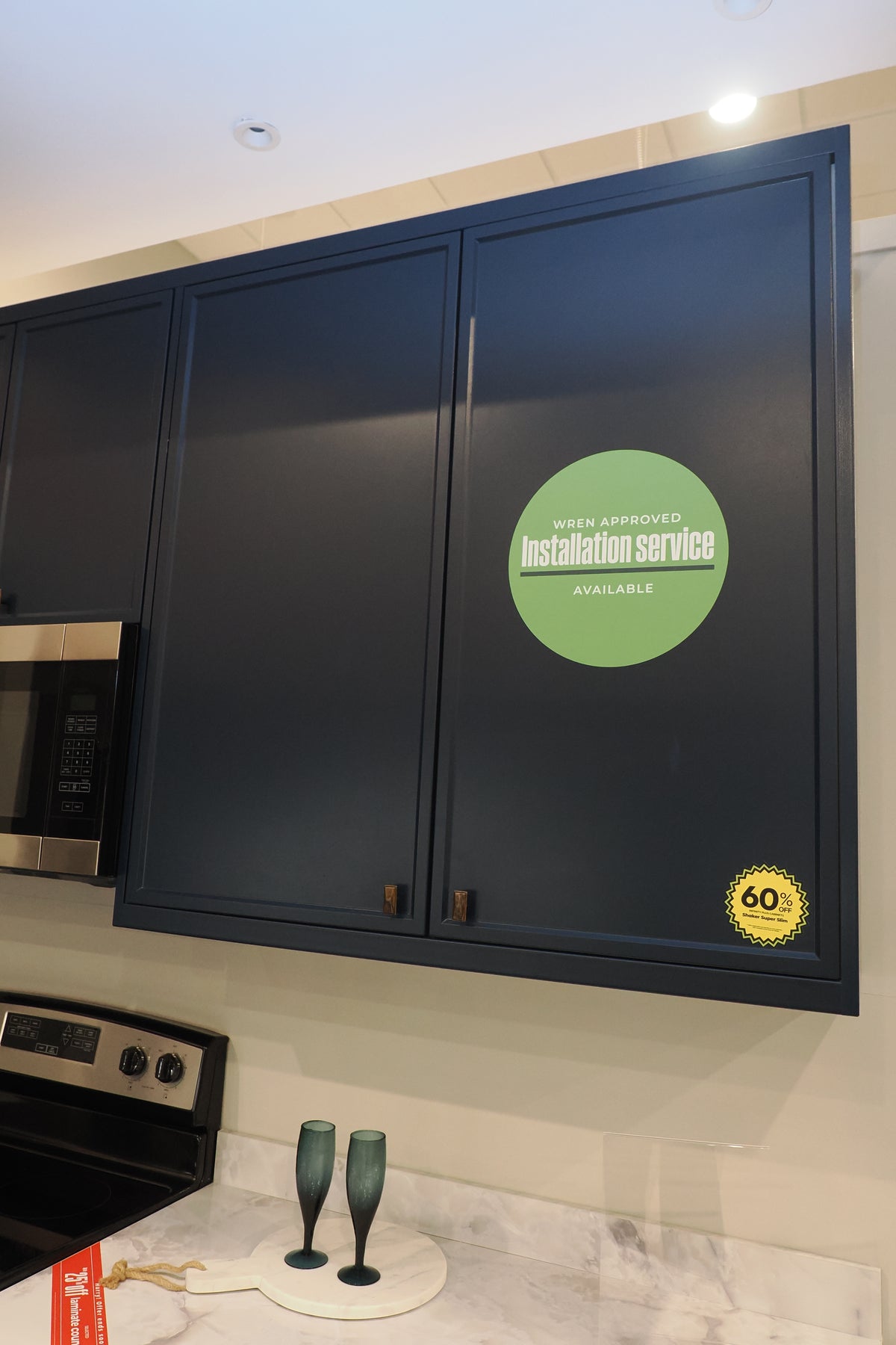 Wren Shaker Navy Blue Kitchen Corner