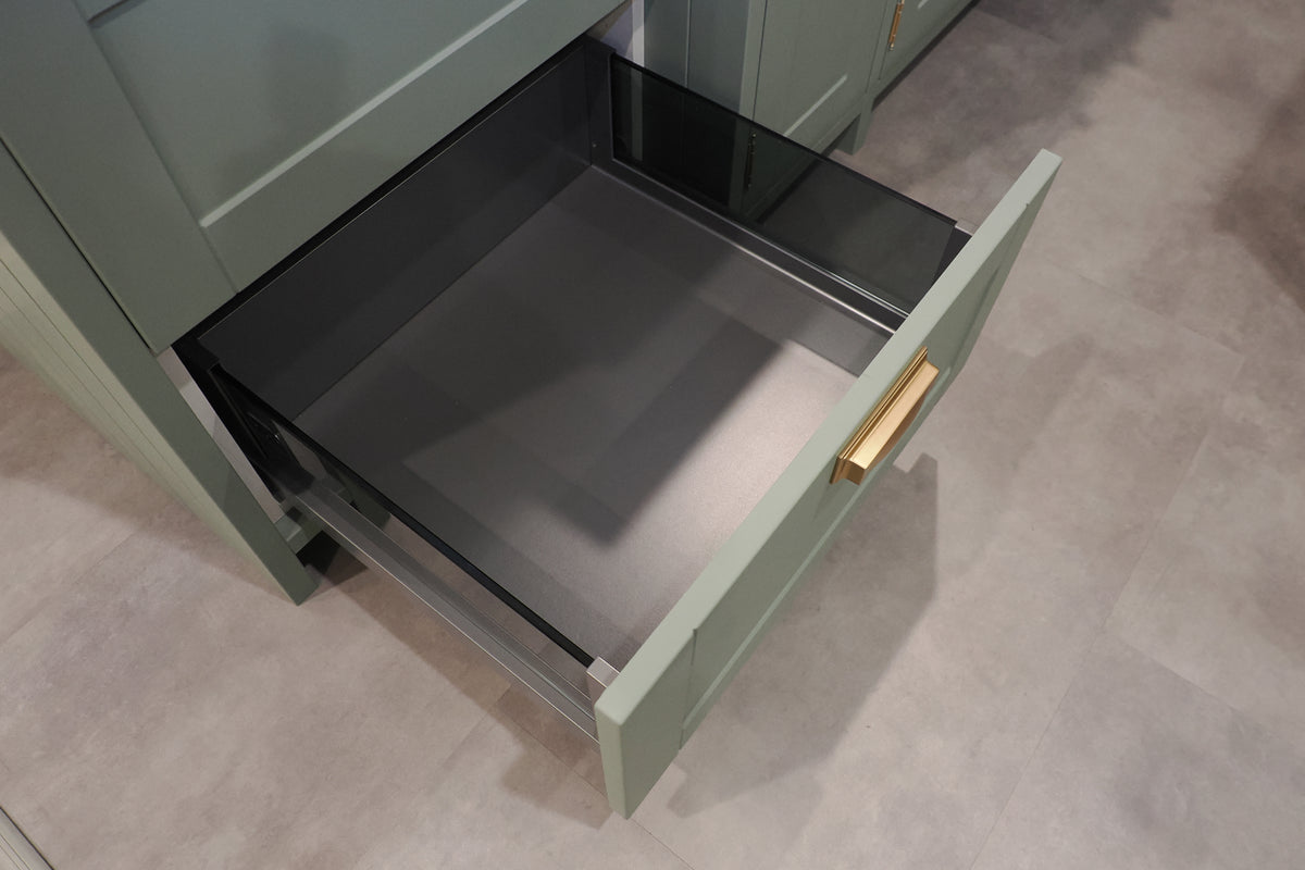 Wren Shaker Sage Green Matte Kitchen with Island