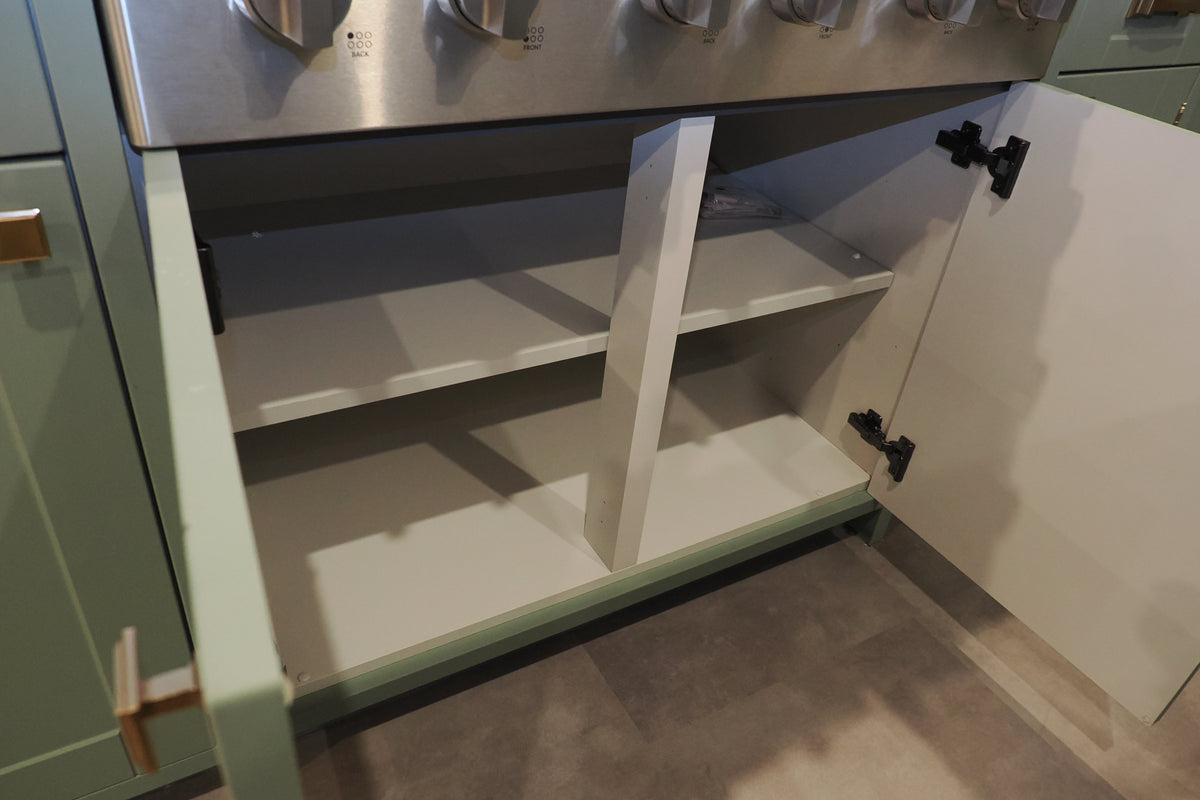 Wren Shaker Sage Green Matte Kitchen with Island