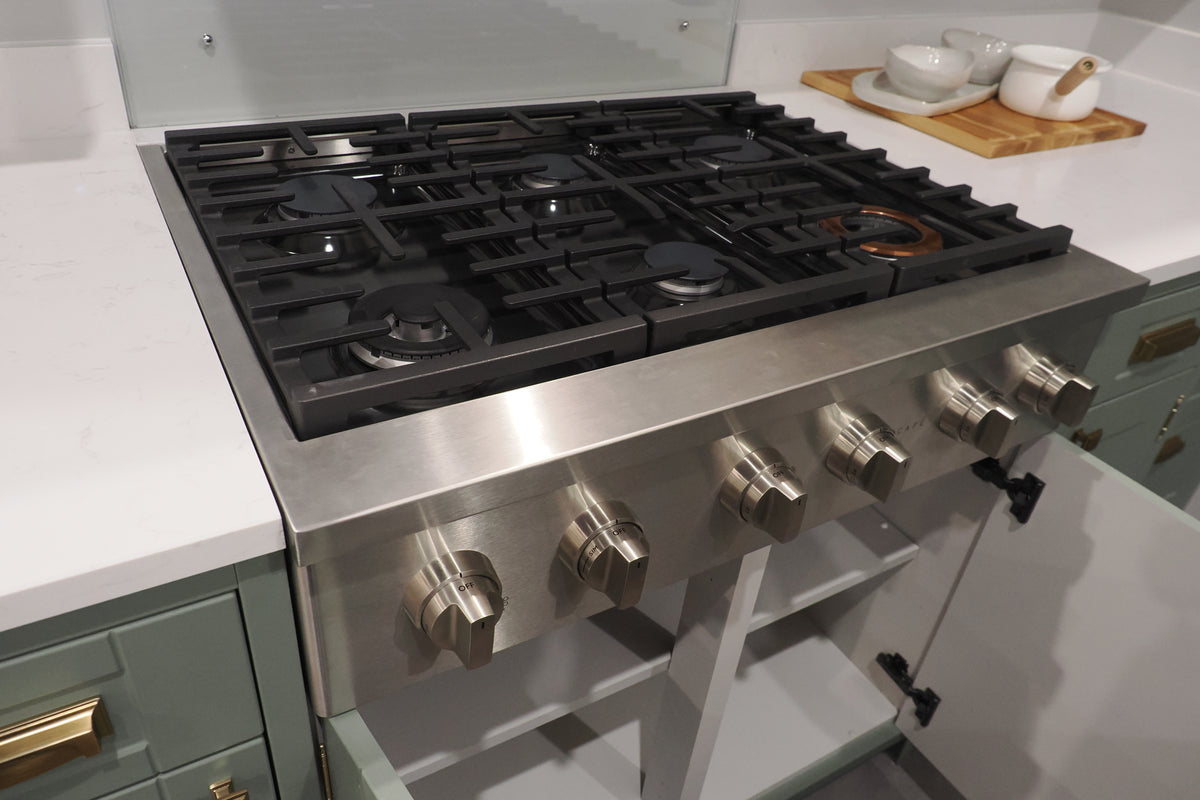 Wren Shaker Sage Green Matte Kitchen with Island