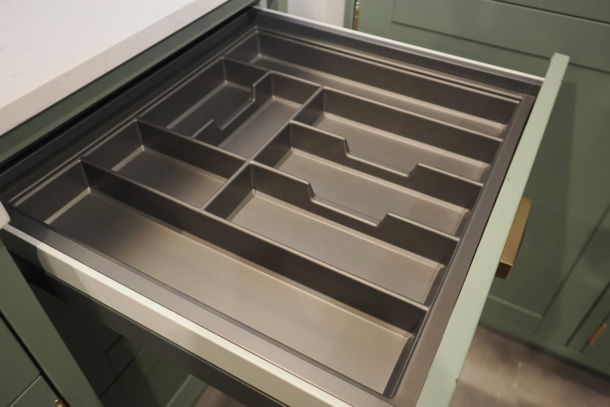 Wren Shaker Sage Green Matte Kitchen with Island