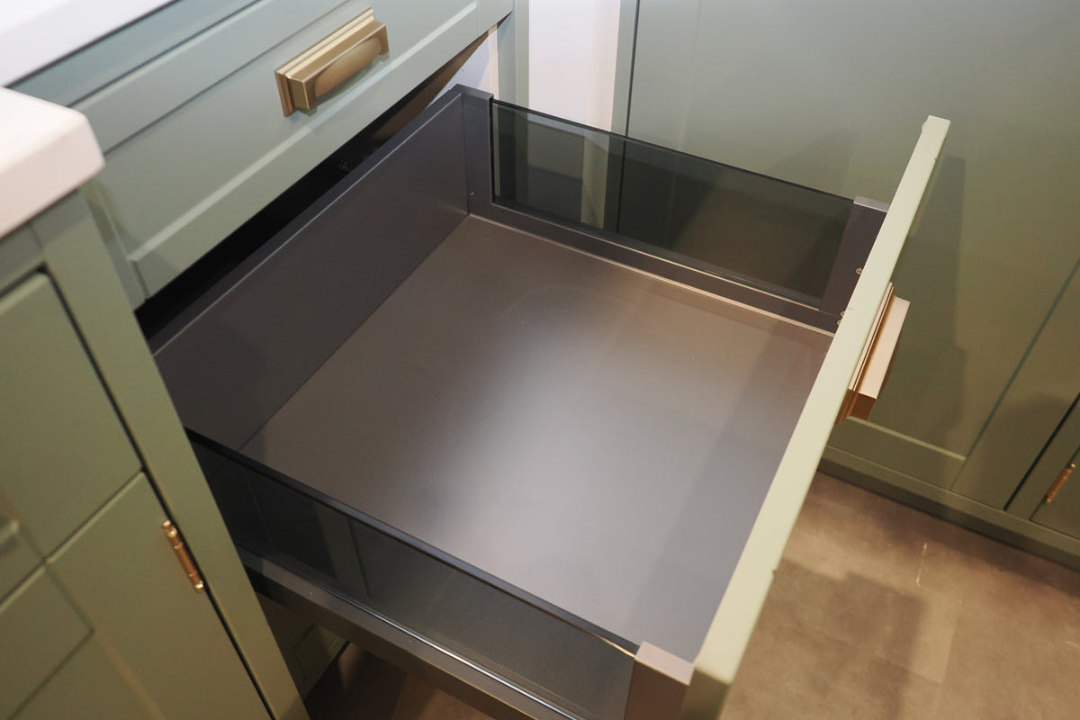 Wren Shaker Sage Green Matte Kitchen with Island