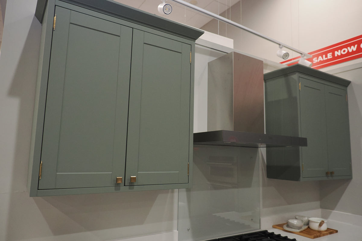 Wren Shaker Sage Green Matte Kitchen with Island