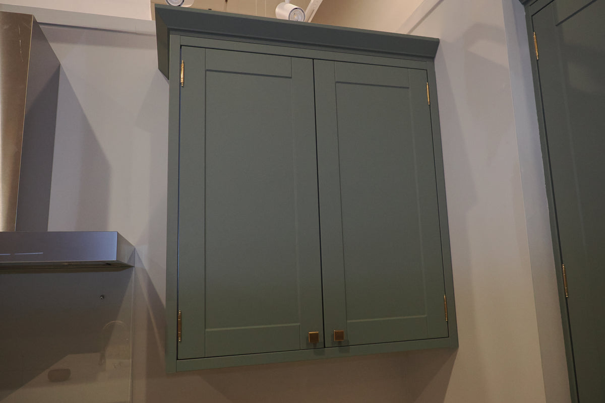 Wren Shaker Sage Green Matte Kitchen with Island