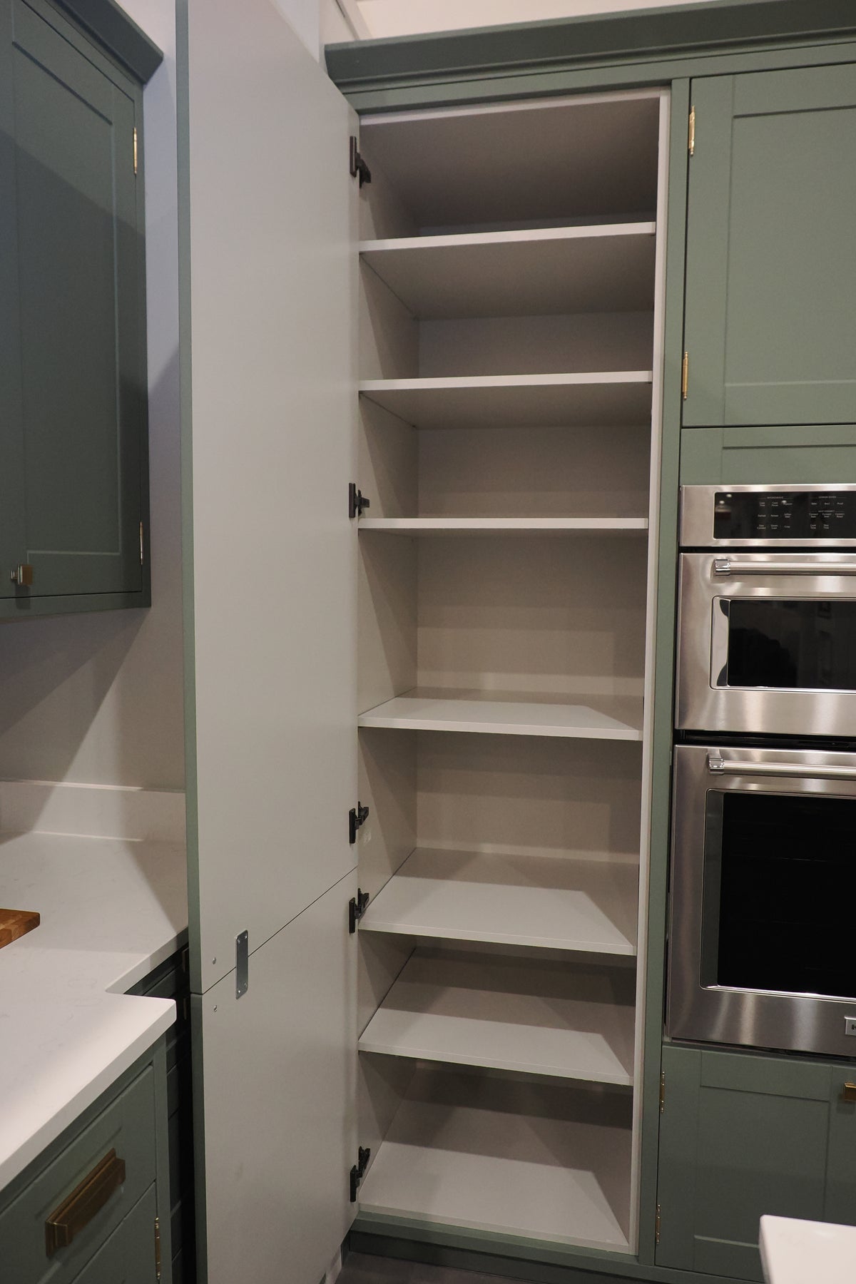 Wren Shaker Sage Green Matte Kitchen with Island