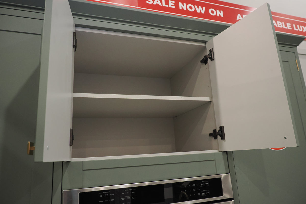 Wren Shaker Sage Green Matte Kitchen with Island
