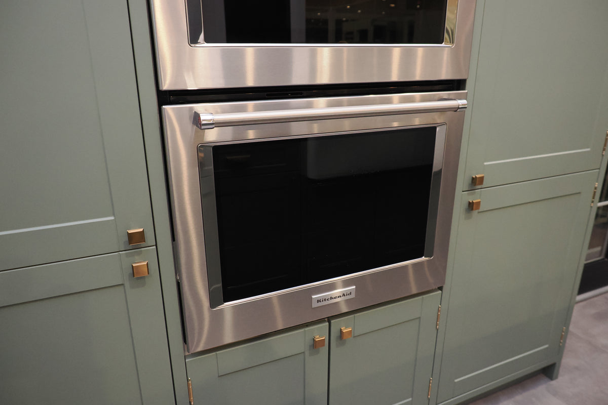 Wren Shaker Sage Green Matte Kitchen with Island