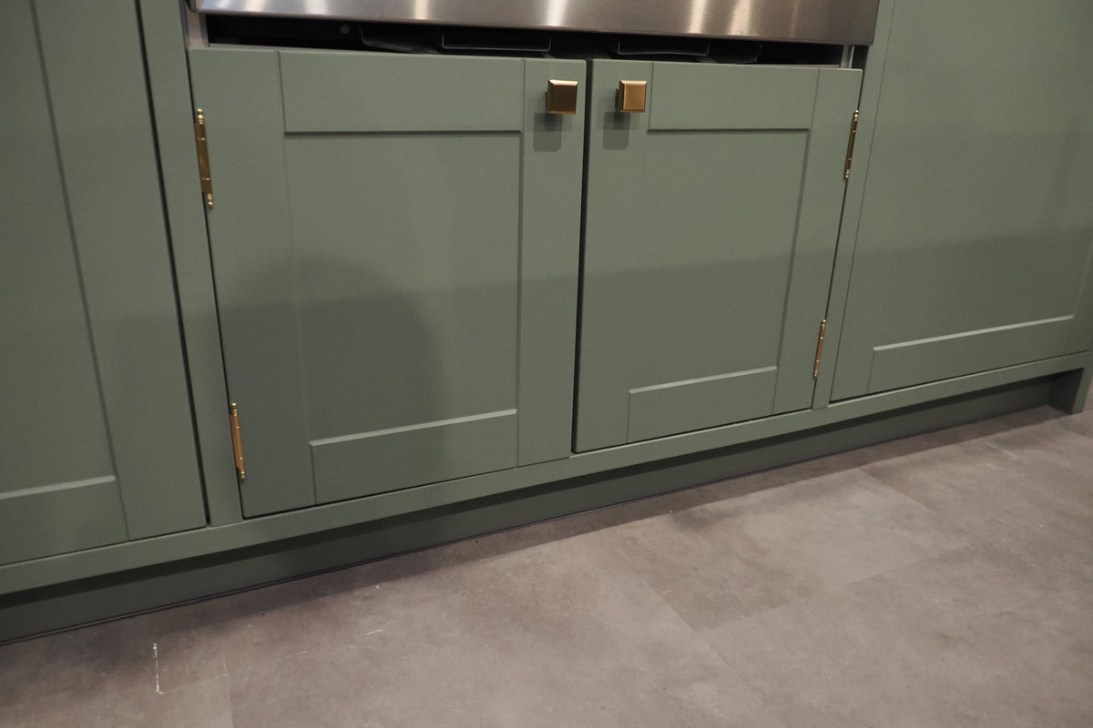 Wren Shaker Sage Green Matte Kitchen with Island