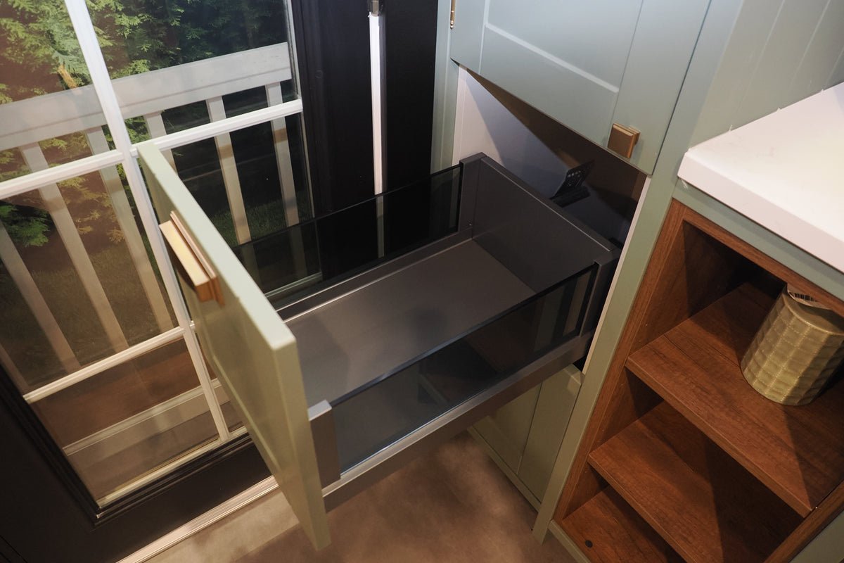 Wren Shaker Sage Green Matte Kitchen with Island