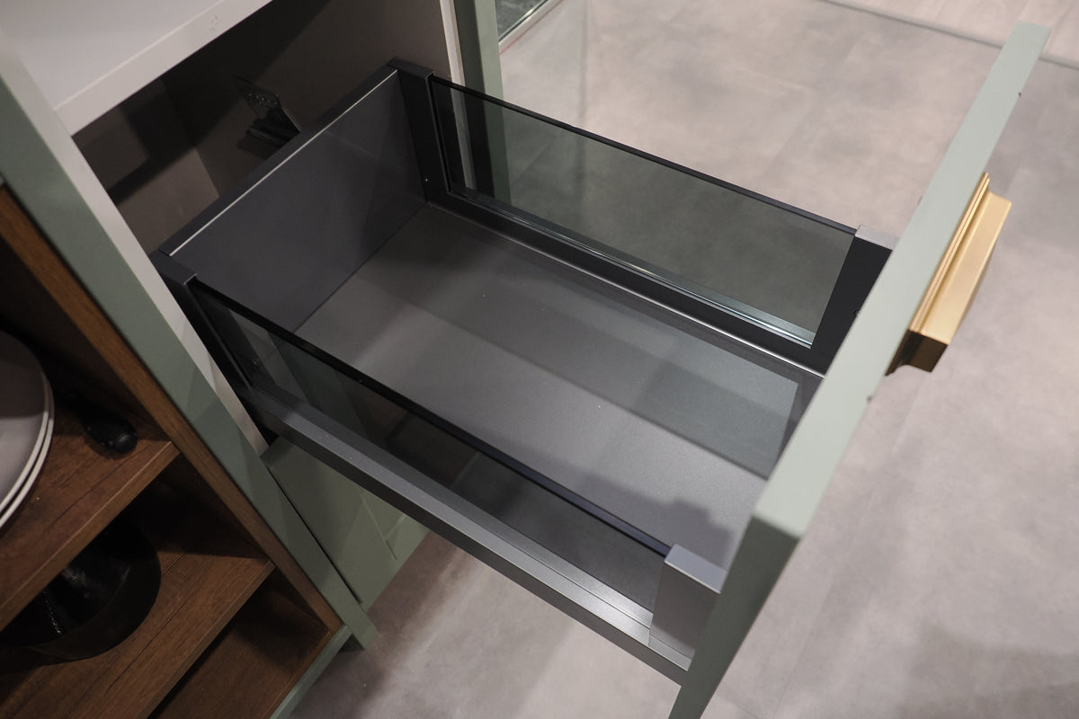 Wren Shaker Sage Green Matte Kitchen with Island