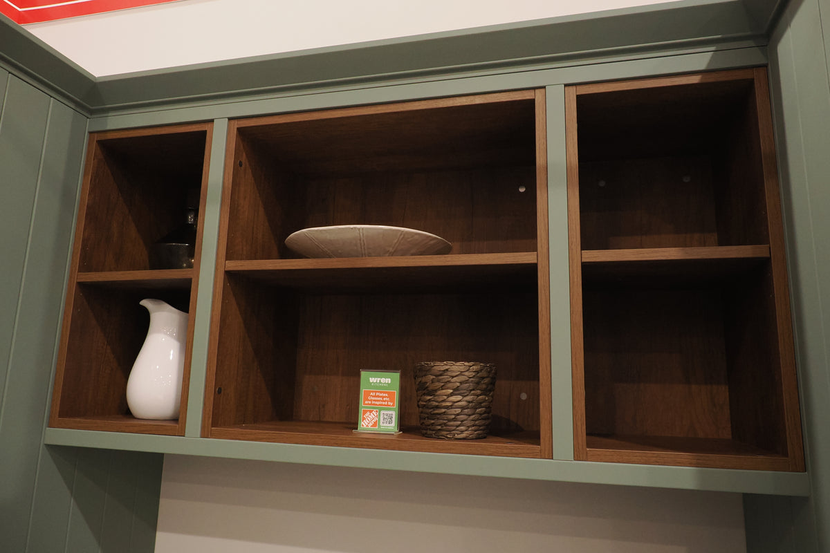 Wren Shaker Sage Green Matte Kitchen with Island