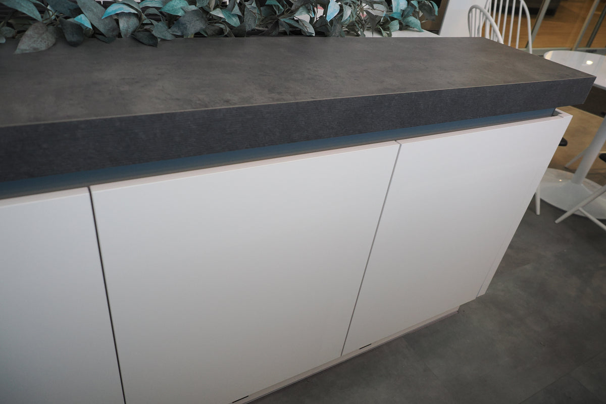 Wren Milano High Gloss White Kitchen with Island