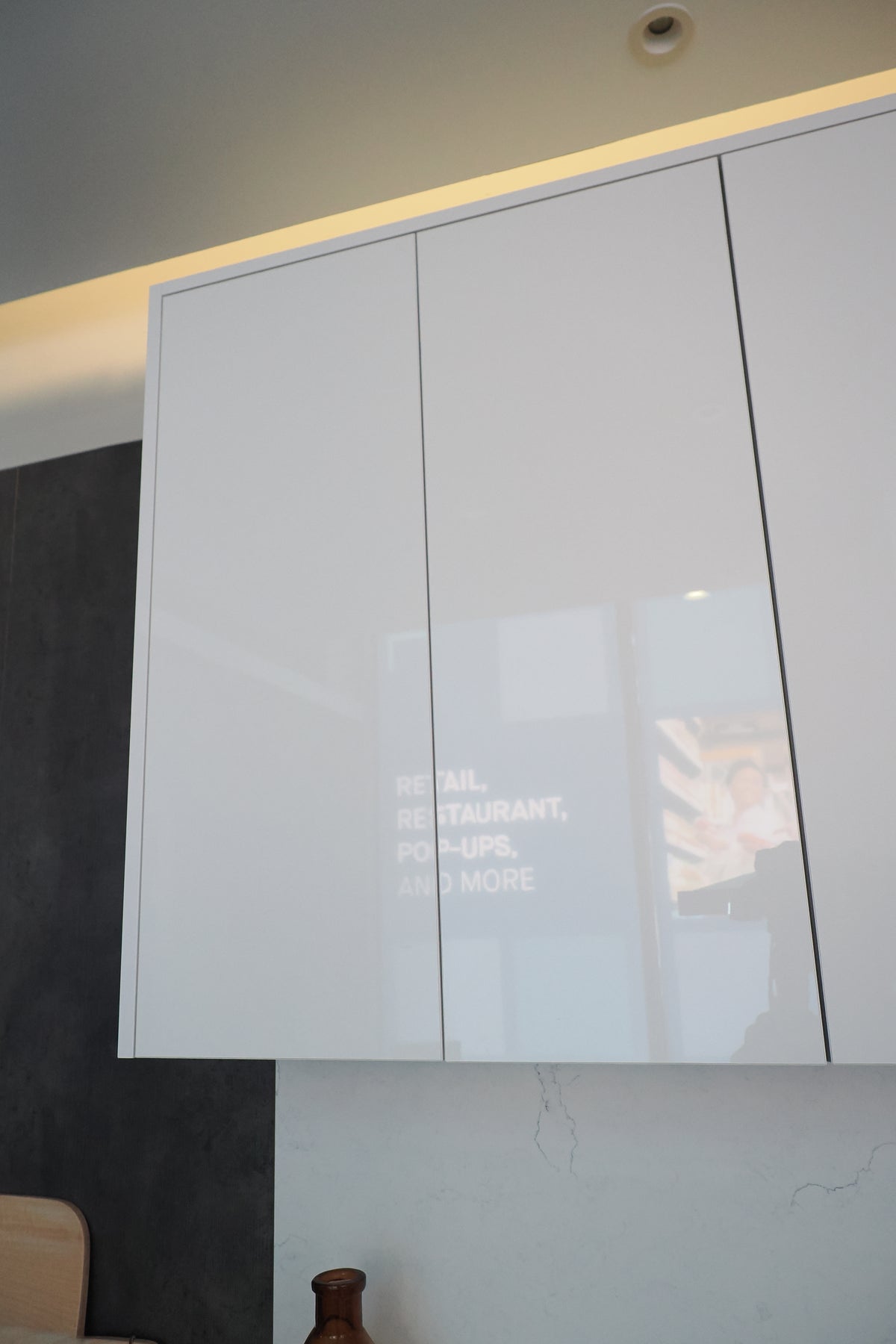 Wren Milano High Gloss White Kitchen with Island