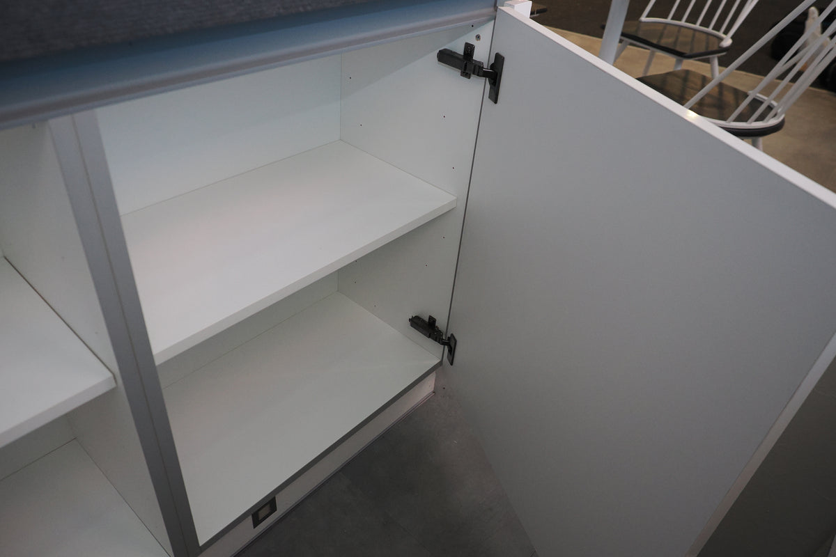 Wren Milano High Gloss White Kitchen with Island