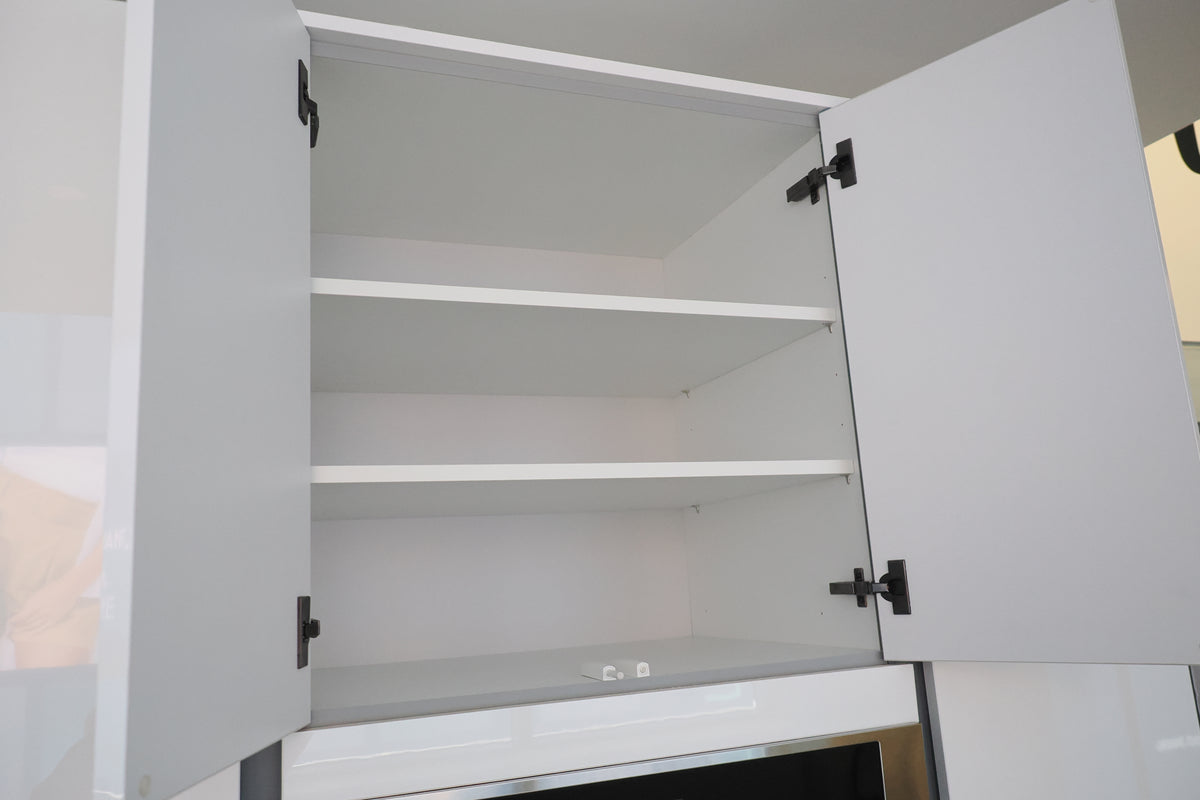 Wren Milano High Gloss White Kitchen with Island