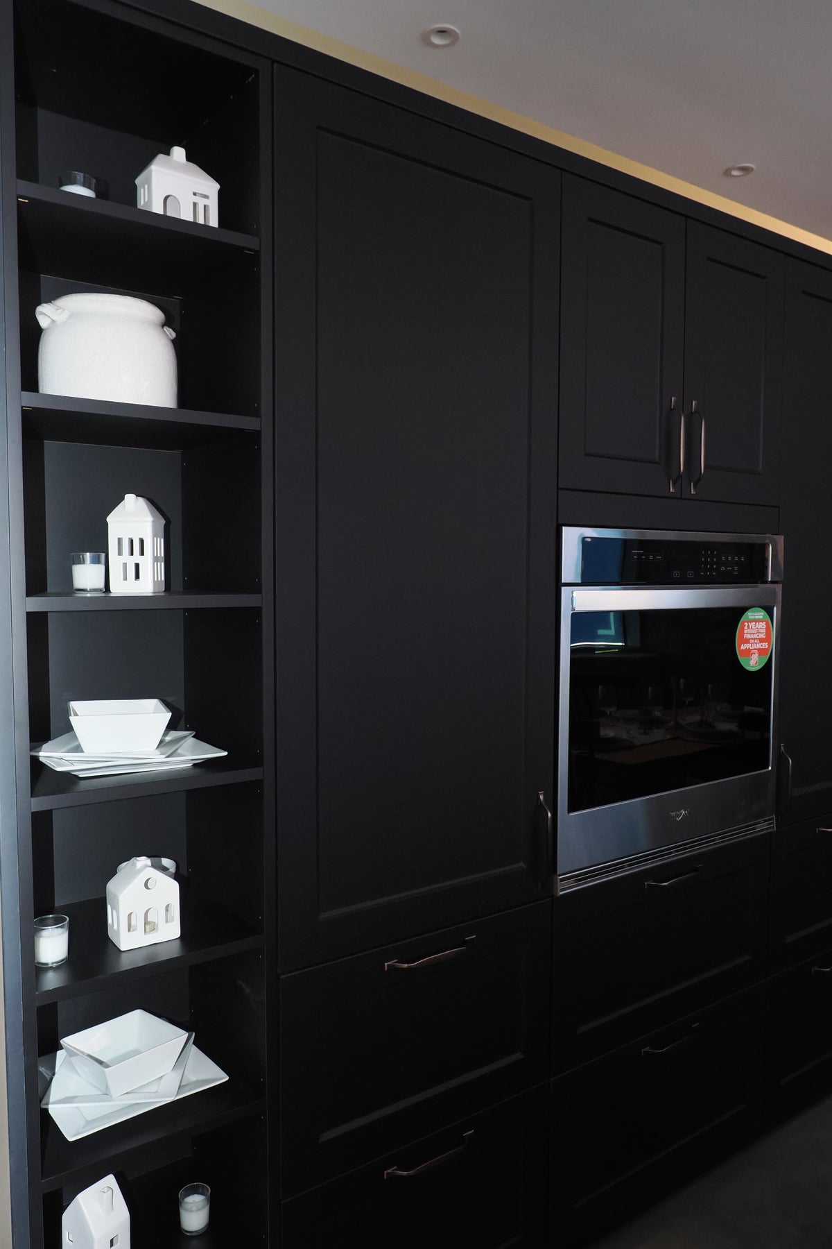 Wren Shaker Chelsea Juratek Black Kitchen with Island