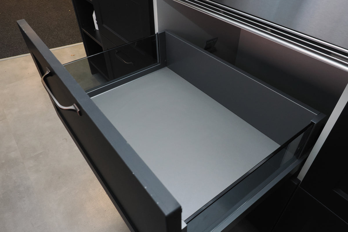 Wren Shaker Chelsea Juratek Black Kitchen with Island