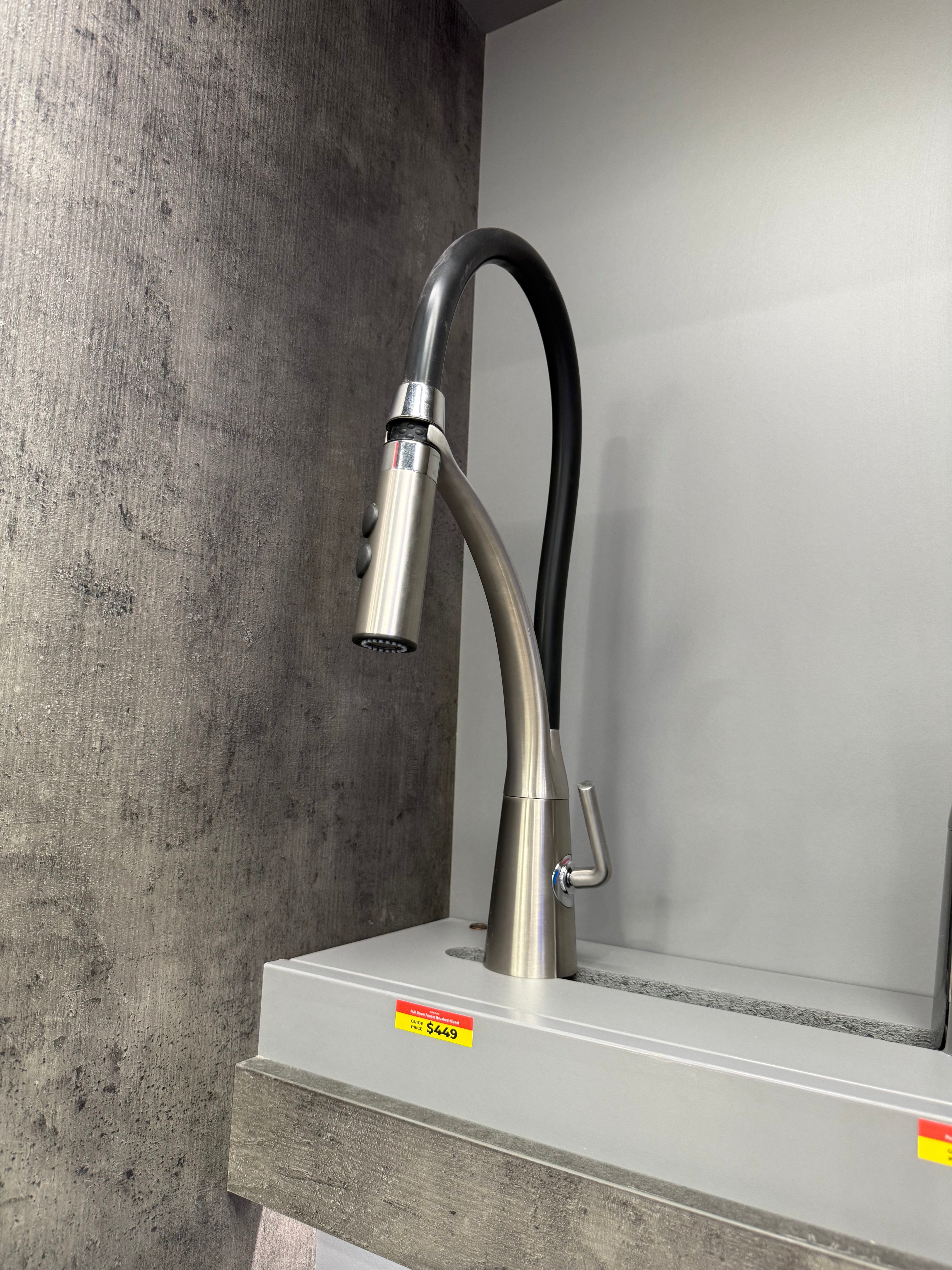 Single Lever Pull Down Faucet in Brush Nickel