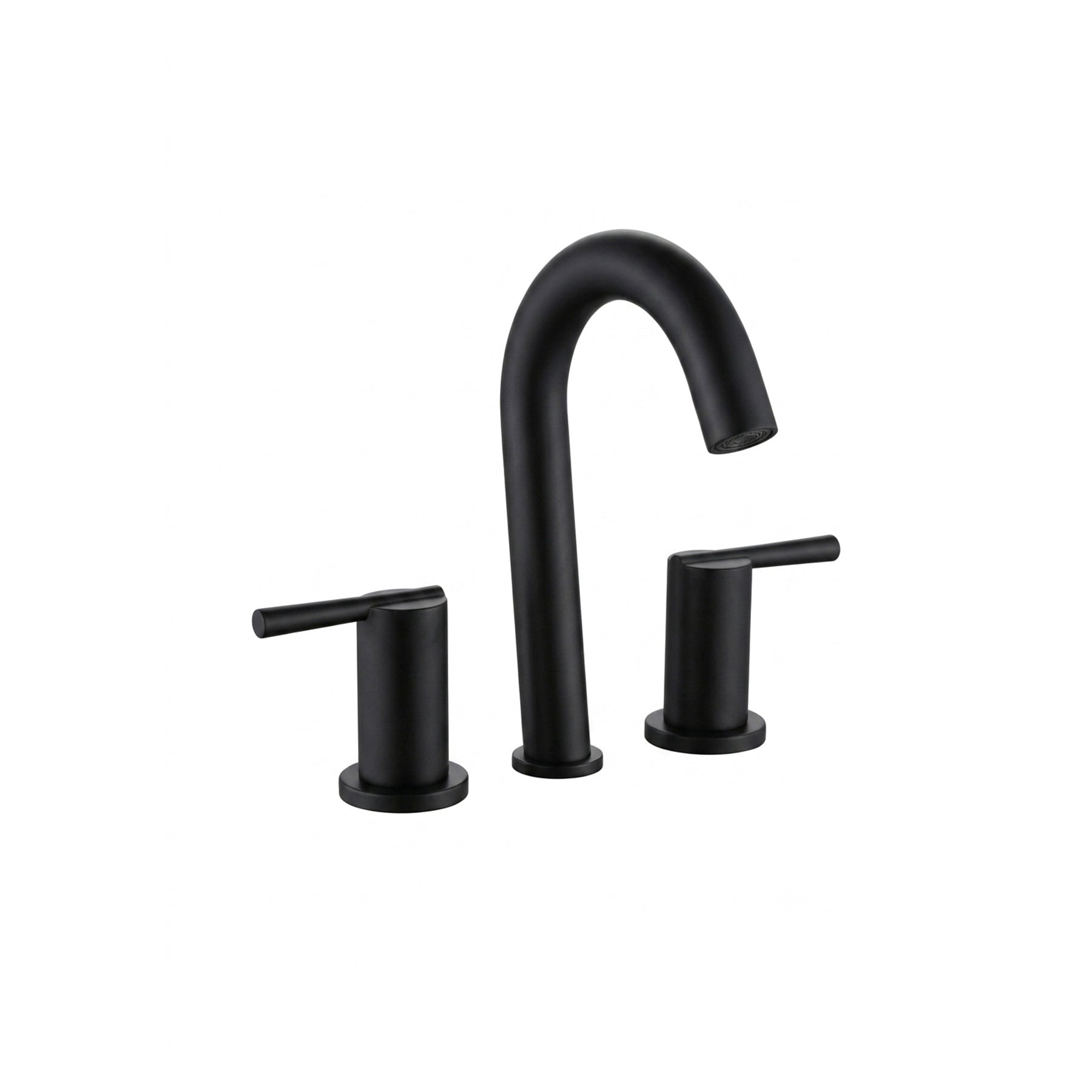 Dual Lever Matte Black Bathroom Faucet