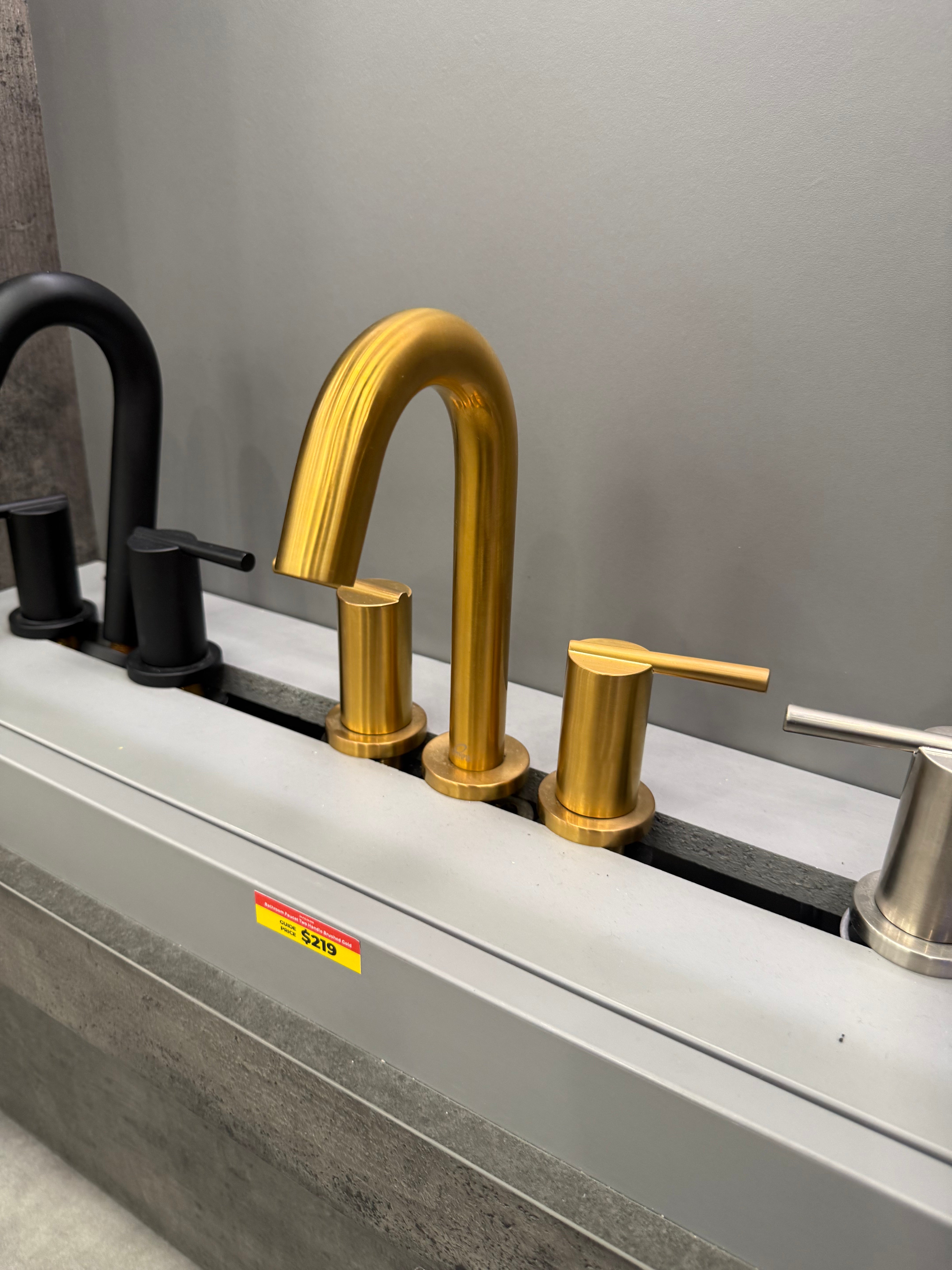 Dual Lever Gold Bathroom Faucet
