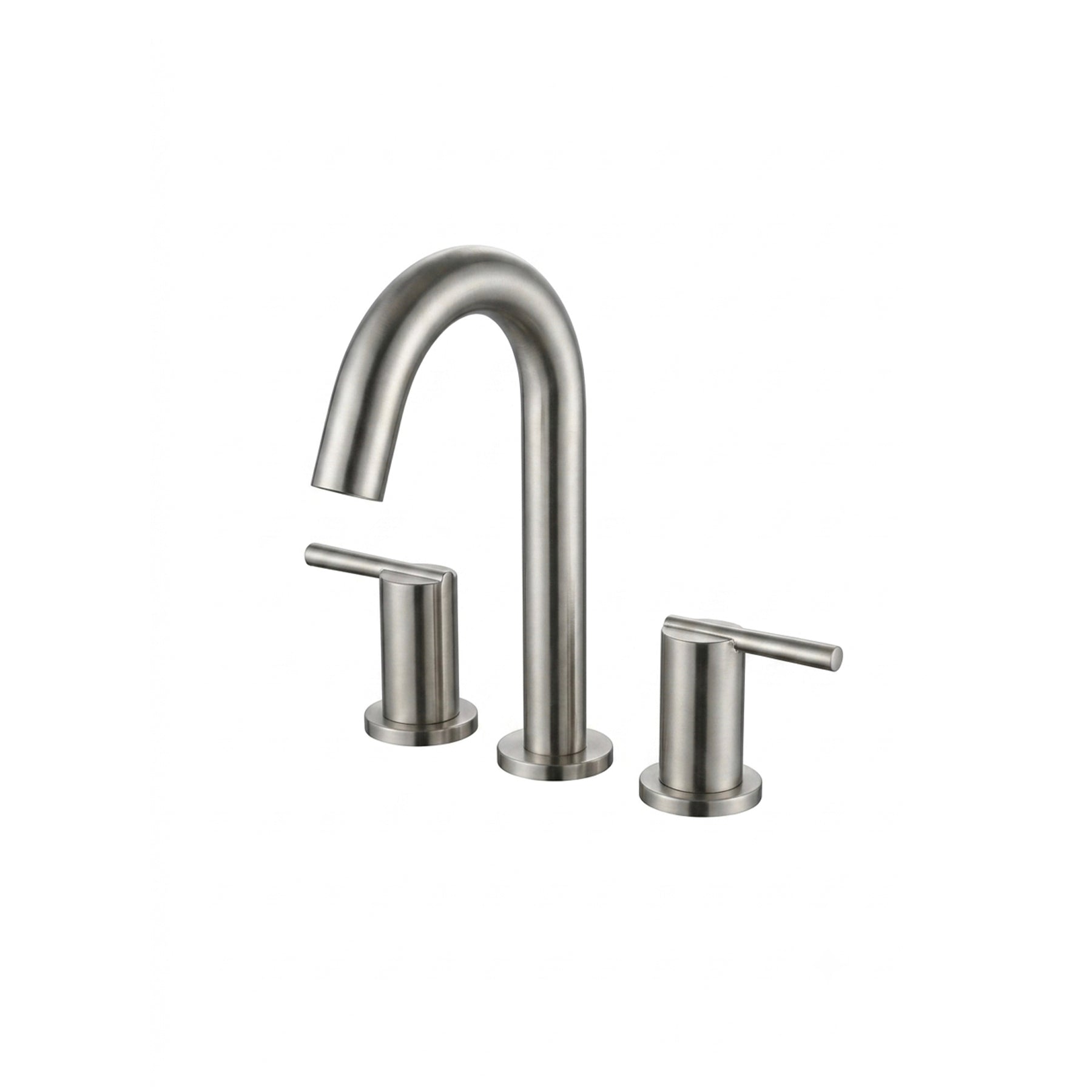 Dual Lever Brushed Nickel Bathroom Faucet