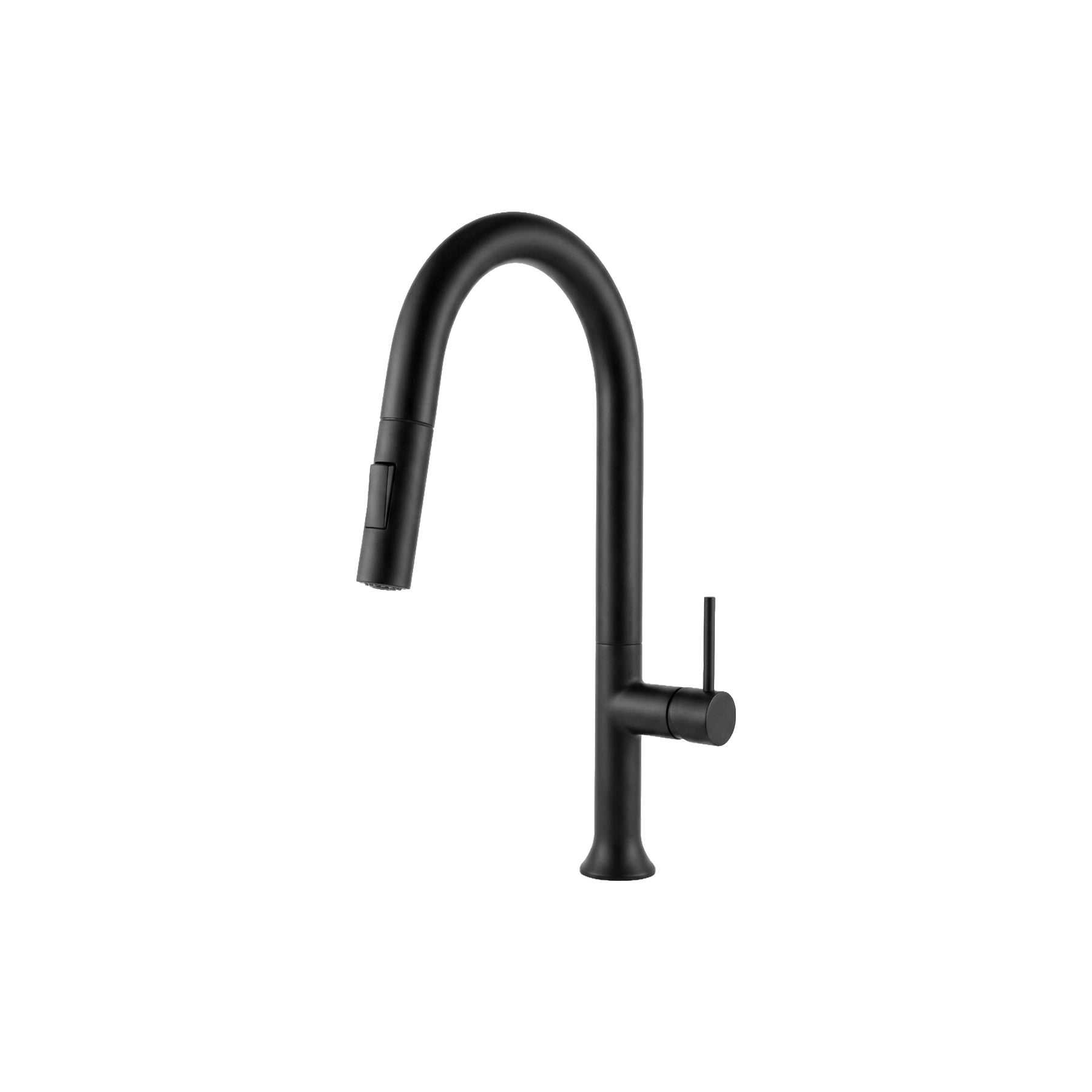Single Lever Pull Down Kitchen Faucet in Matte Black