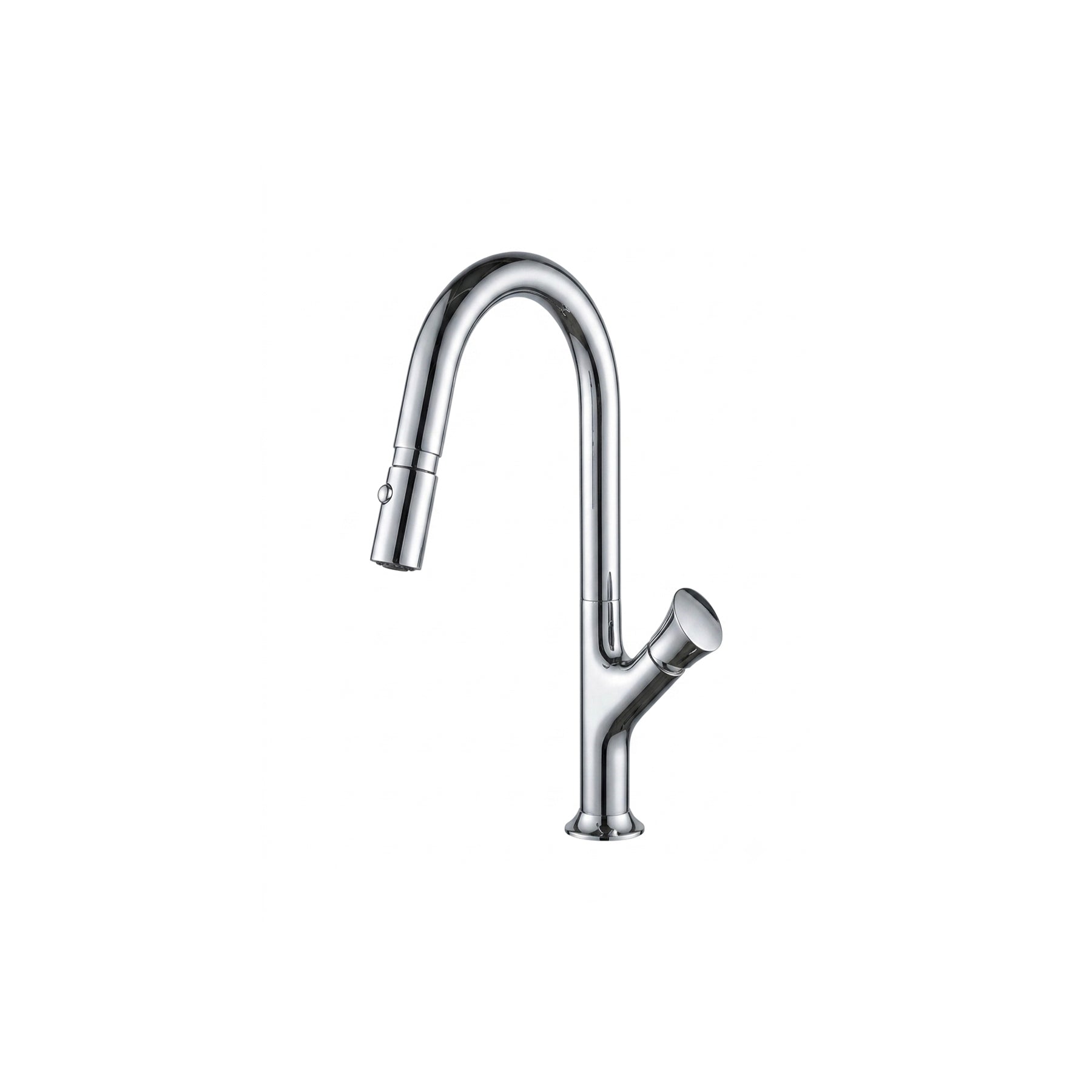 Single Lever Pull Down Kitchen Faucet in Polished Chrome