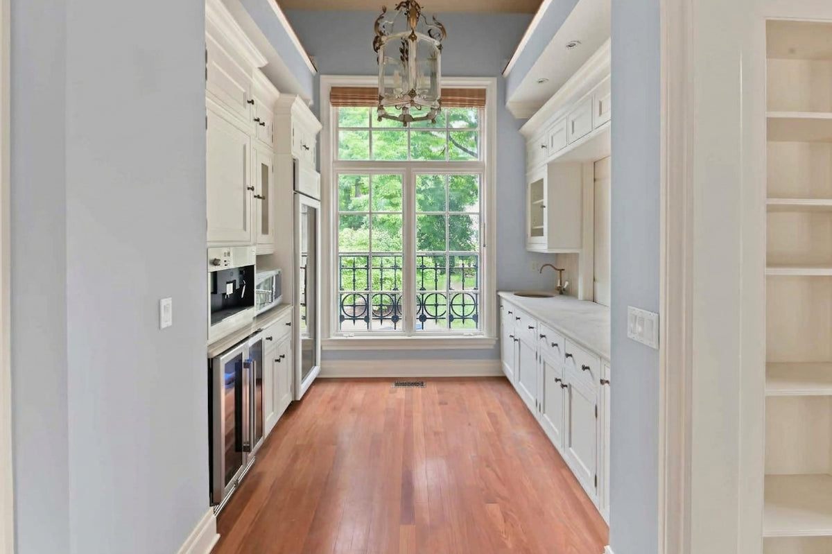 "The Clair" Transitional White Solid Wood Wet Bar