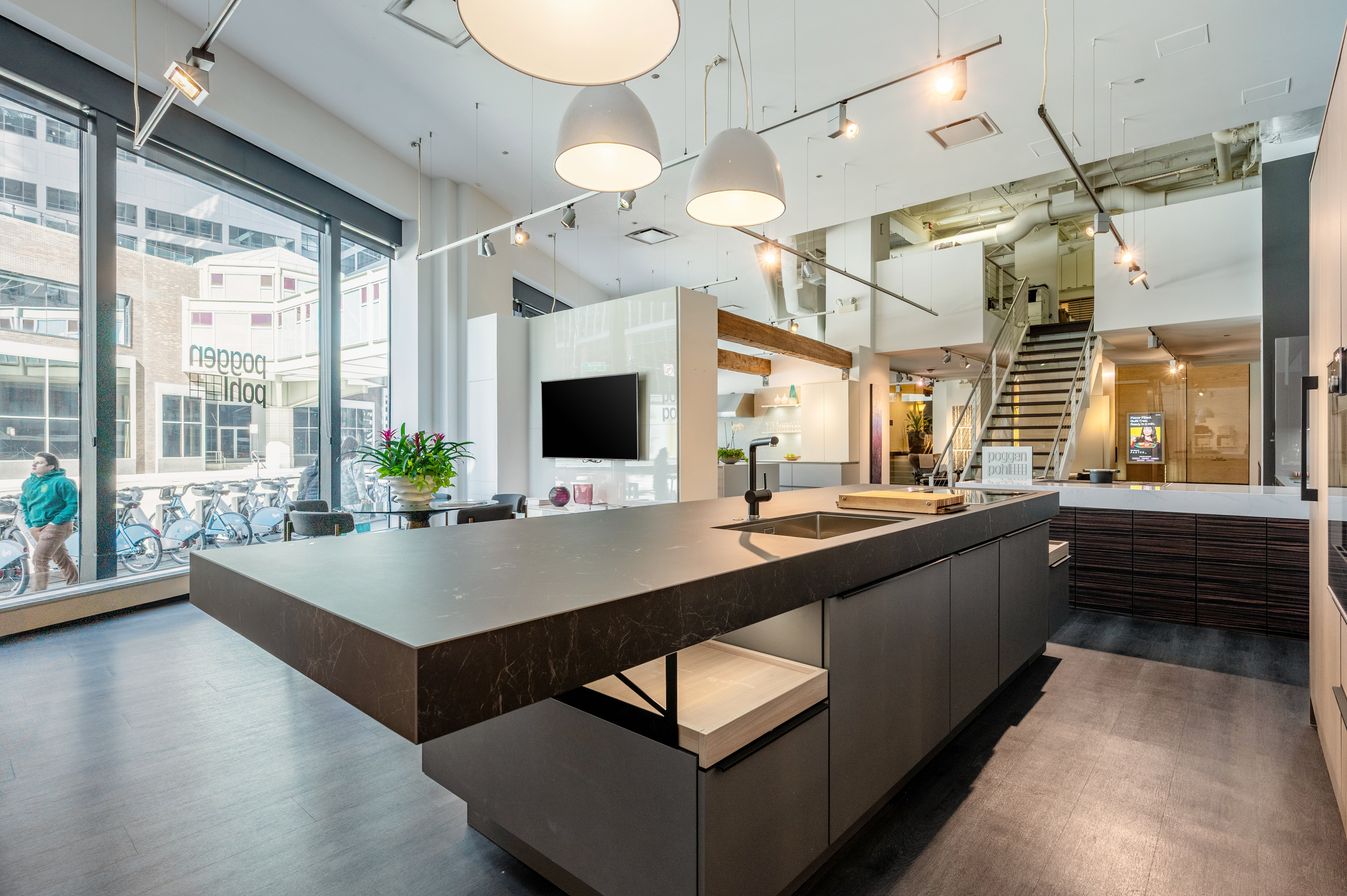 Poggenpohl Modo and +Stage Modern Natural Wood Tone Kitchen with Gaggenau Appliances