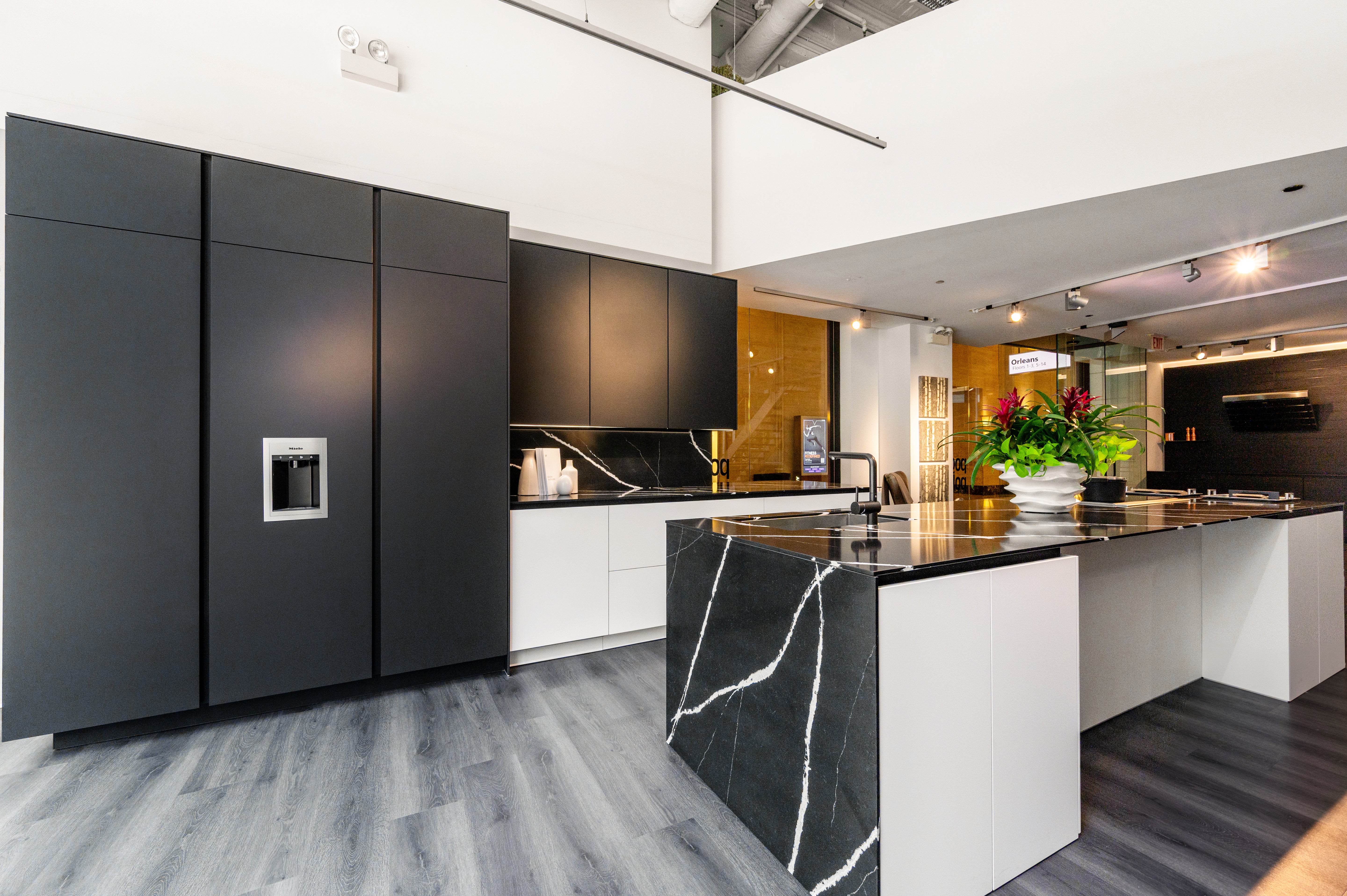 Poggenpohl Segmento Y Modern Black and White Kitchen with Wolf & Sub-Zero Appliances 2