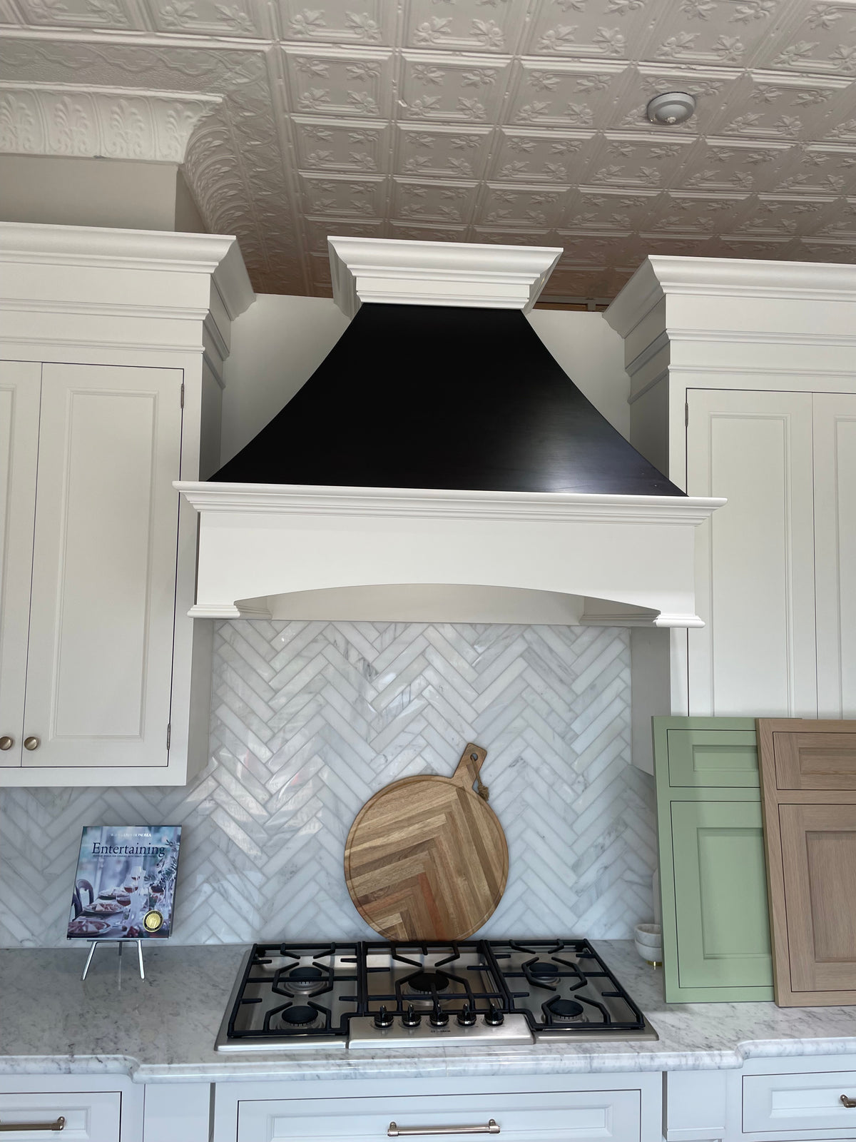 Traditional Black & White Custom Hood Surround