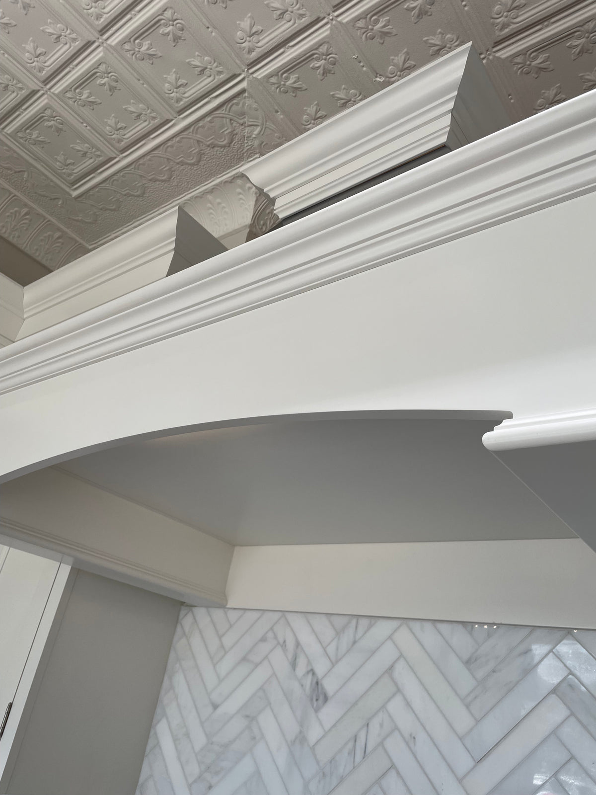 Traditional Black & White Custom Hood Surround