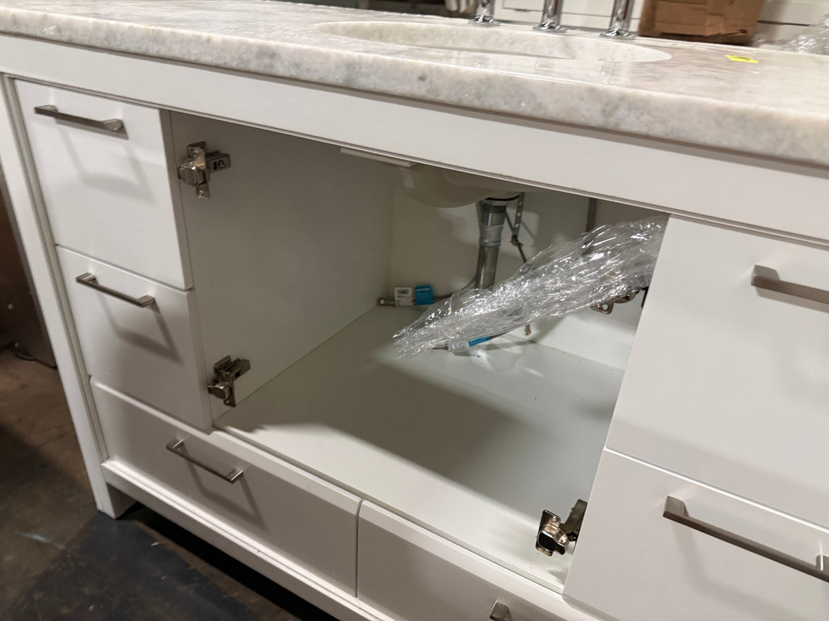Shop the Fairmont Designs 49.5" Transitional White Freestanding Single Vanity. Features furniture-grade hardwood and soft-close storage.