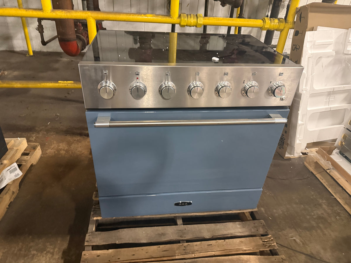 AGA Mercury 5 element induction stove in stone blue