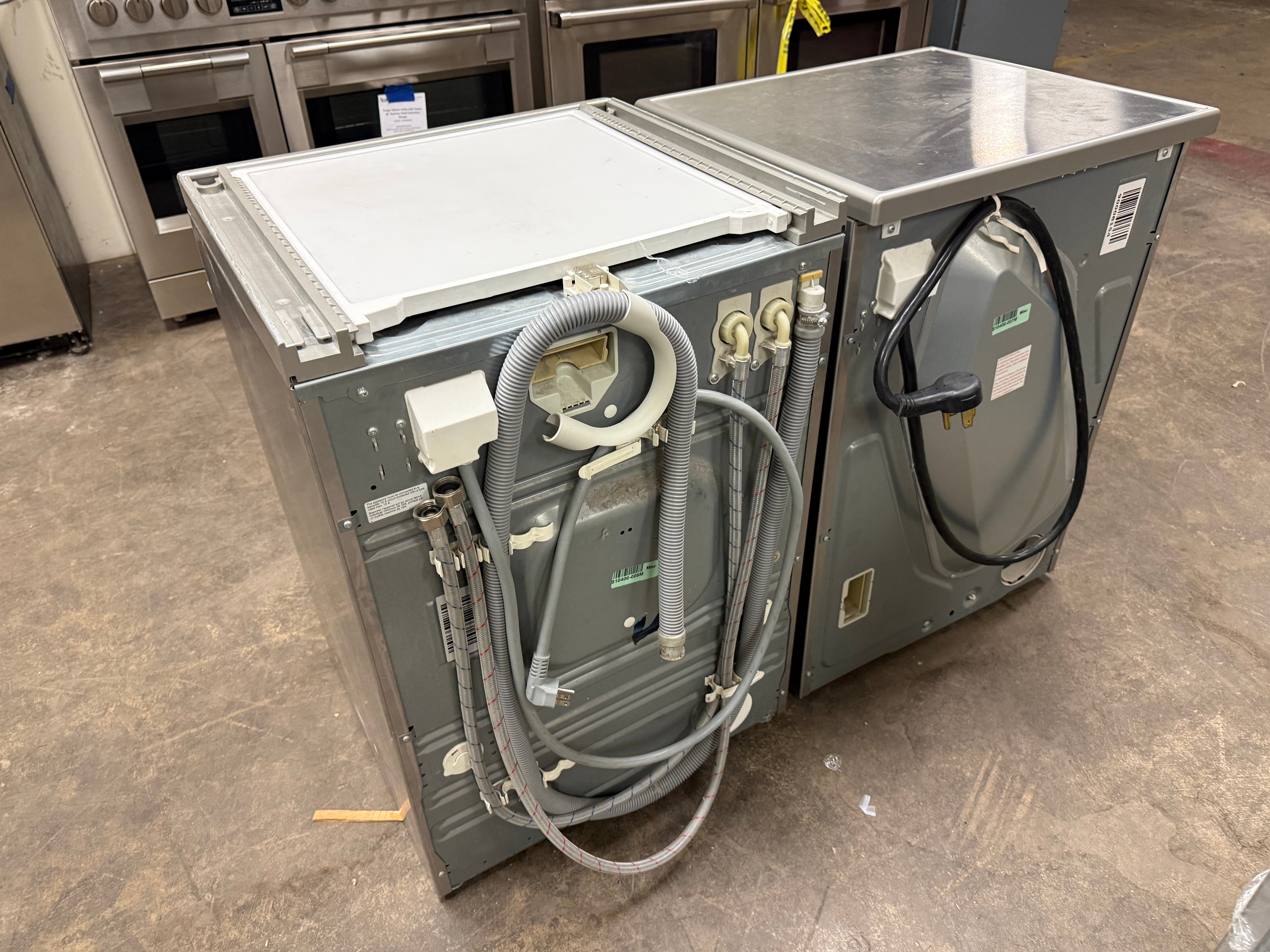 Miele 24" Stainless Steel Professional Stackable Laundry Suite