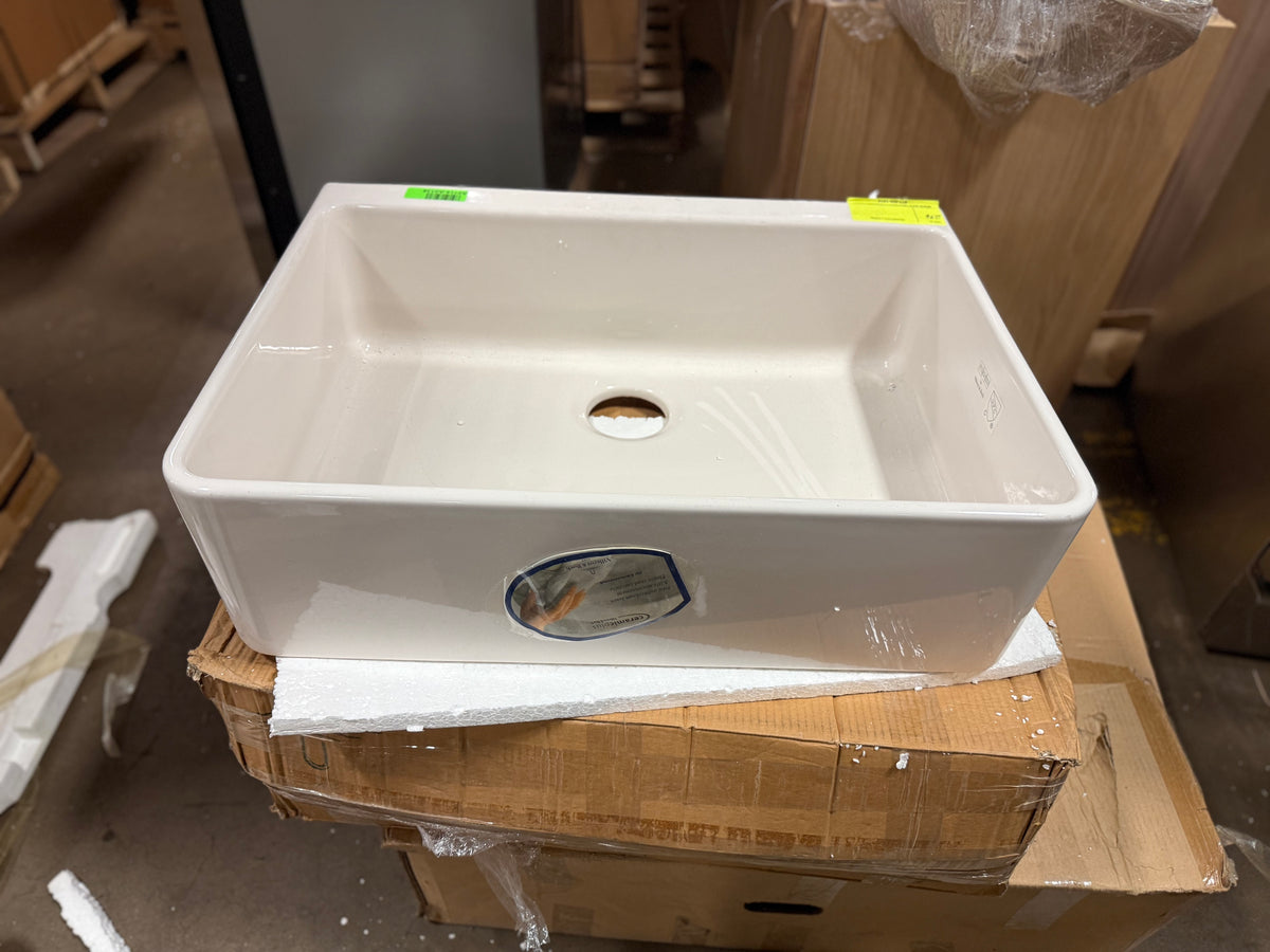 Franke Manor House apron front fireclay sink MHK110-28BT in biscuit finish