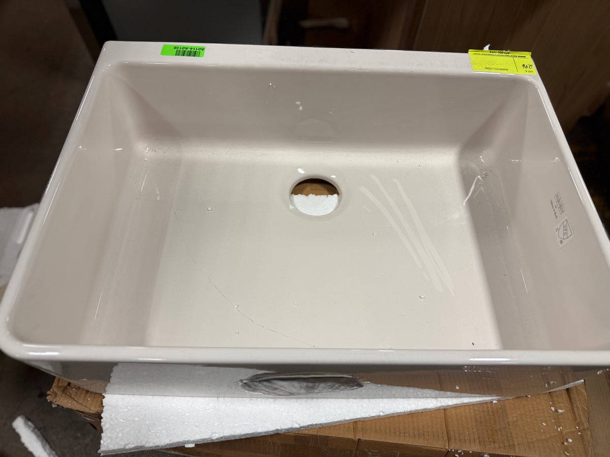 Luxury architectural farmhouse kitchen sink with single deep bowl
